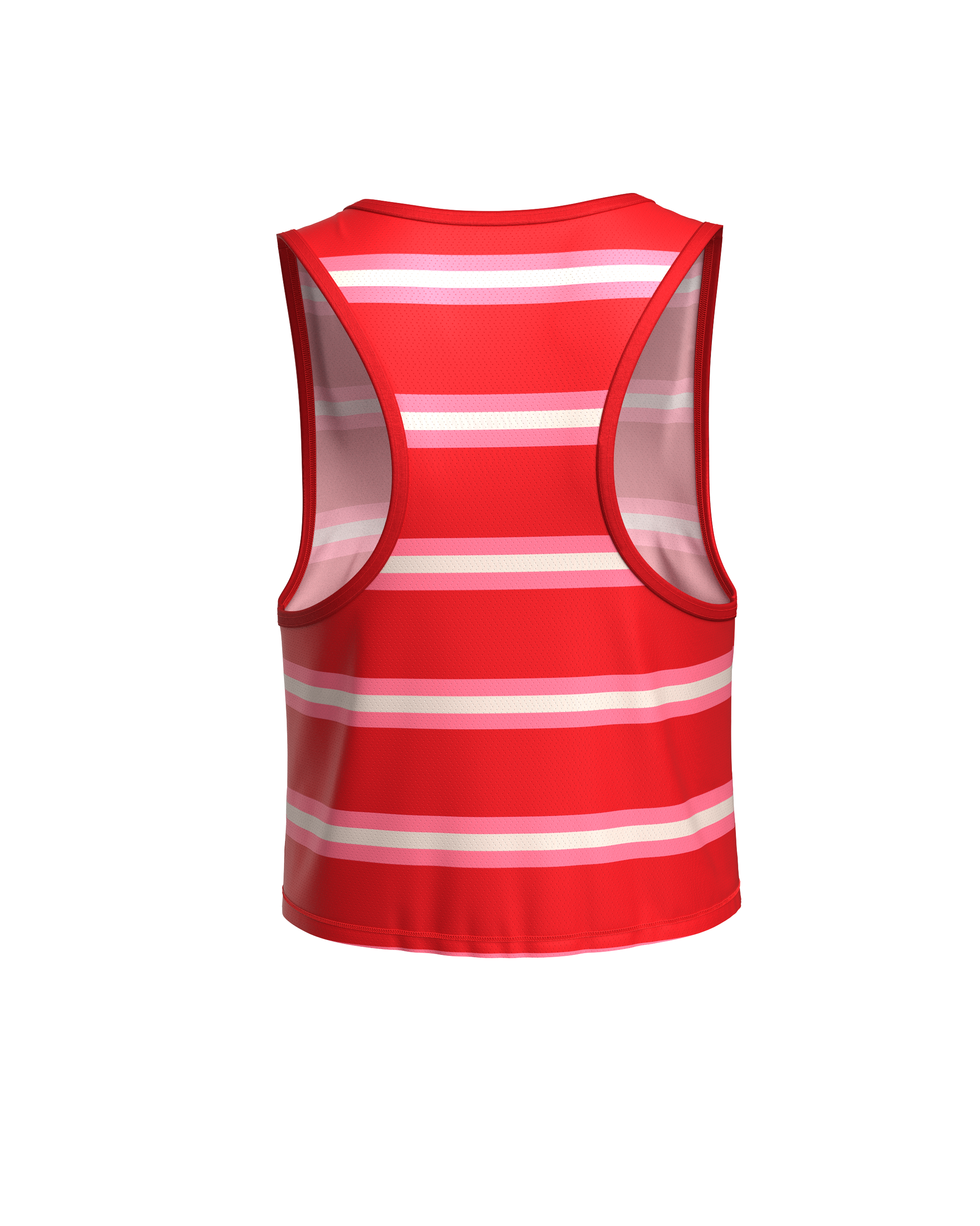 MAVRIK CROP TOP WOMEN RED CREAM STRIPE