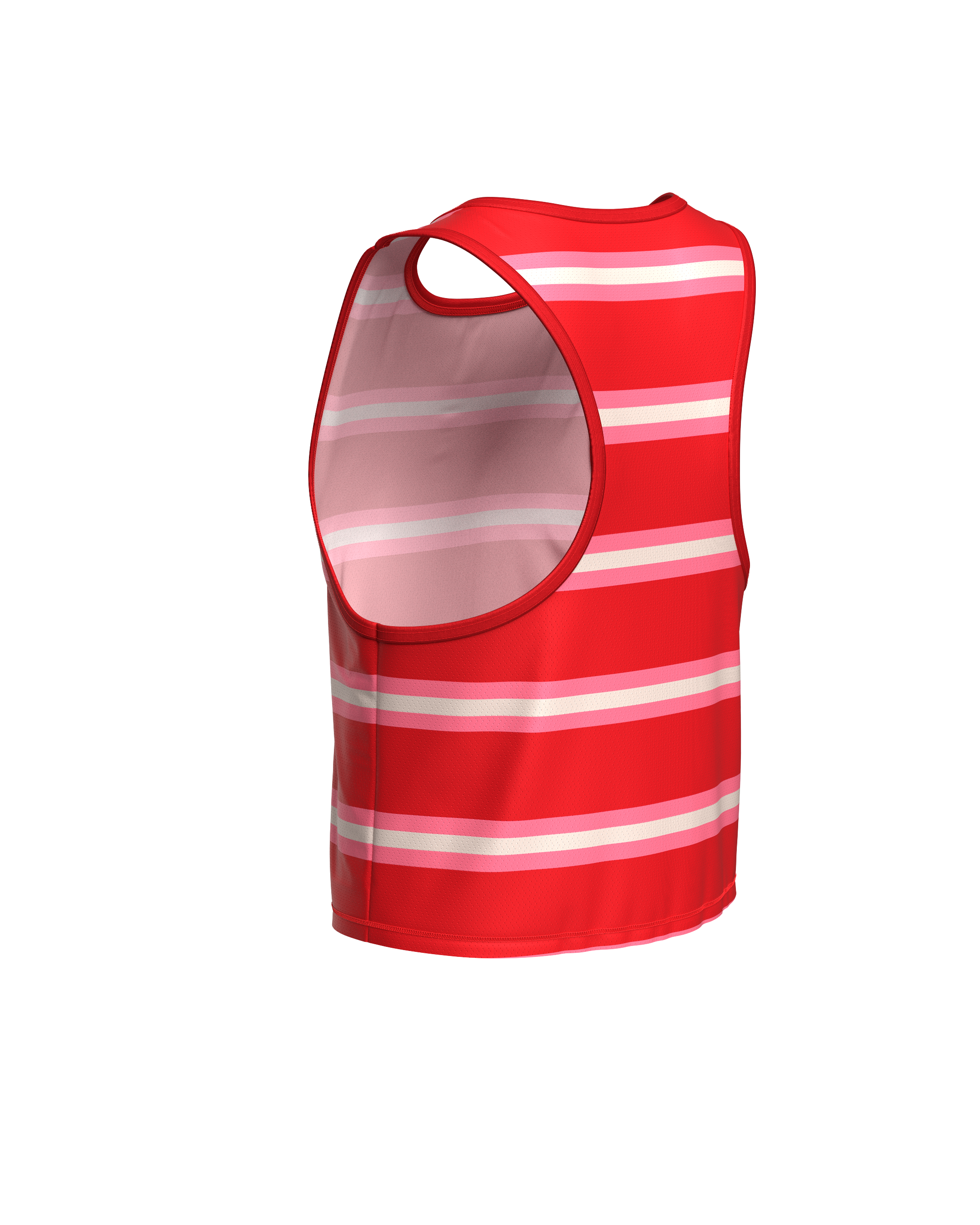 MAVRIK CROP TOP WOMEN RED CREAM STRIPE