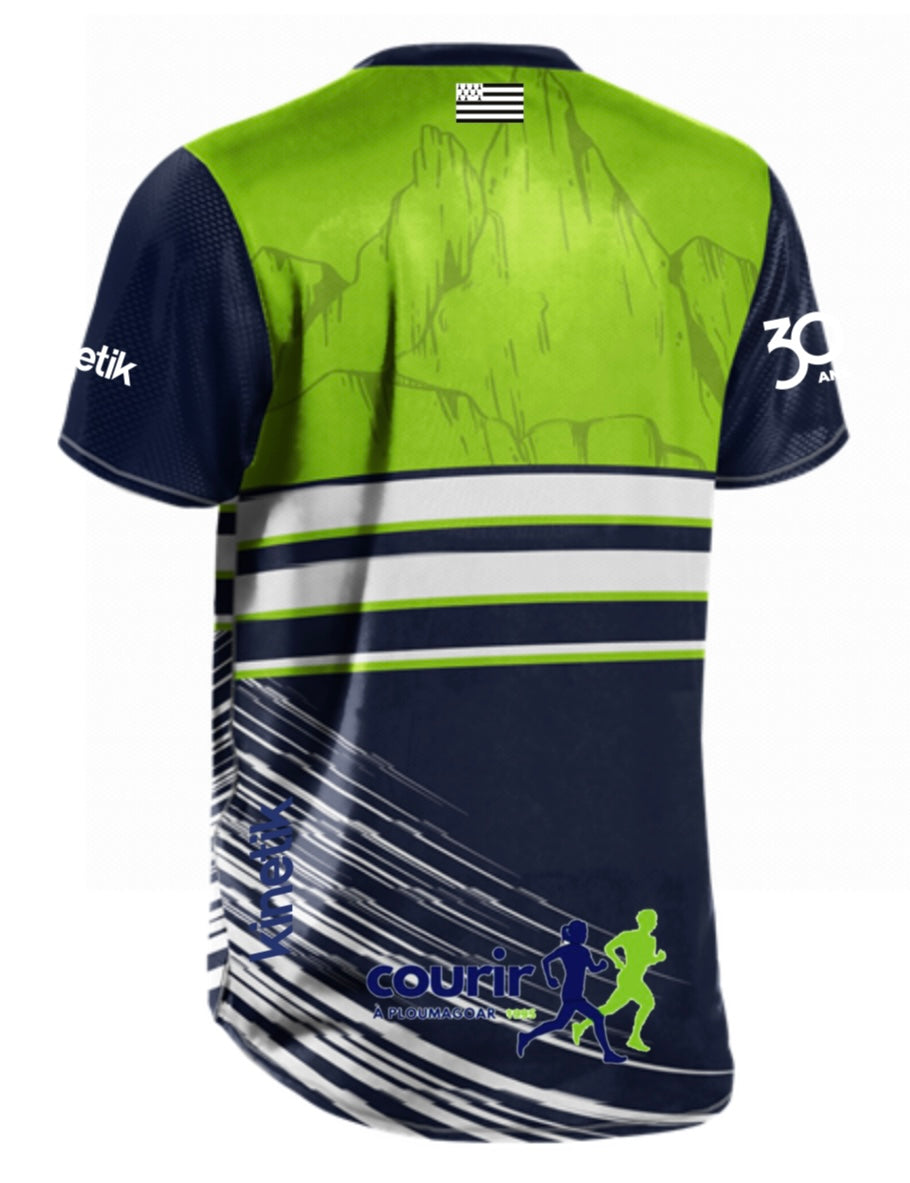 Maillot Mavrik zippé Bleu et vert