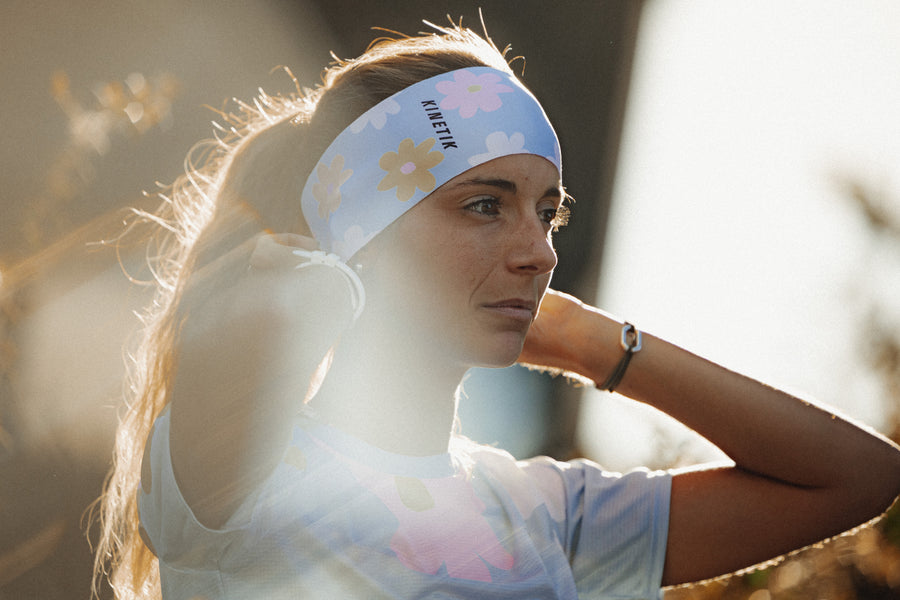 HEADBAND FLORE POWDER BLUE - Trail Running Headbands - 2 - kinetik-adrenalink