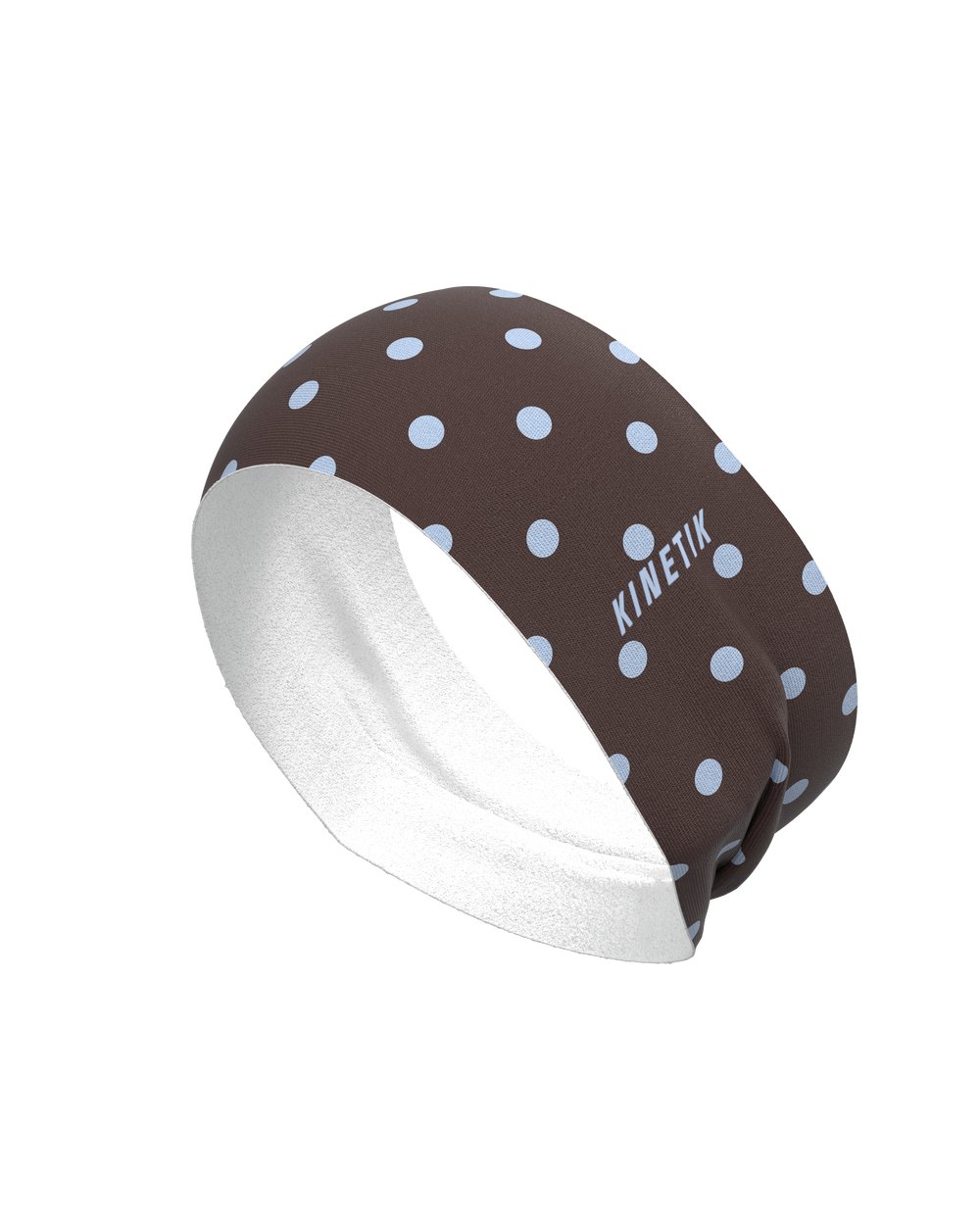 HEADBAND RETRO DOTY CHOCOLATE BLUEBERRY - Bandeaux trail-running - 1 - kinetik-adrenalink
