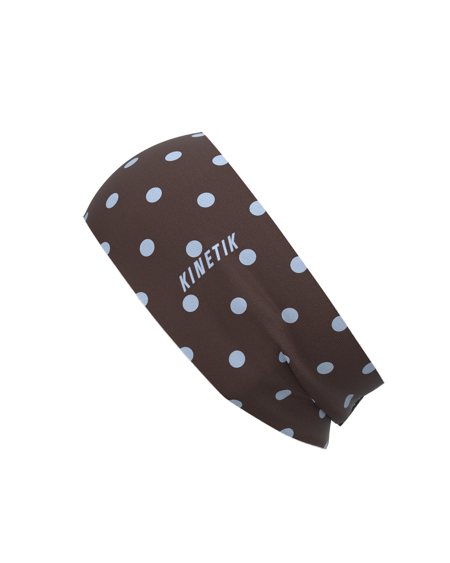 HEADBAND RETRO DOTY CHOCOLATE BLUEBERRY - Bandeaux trail-running - 3 - kinetik-adrenalink