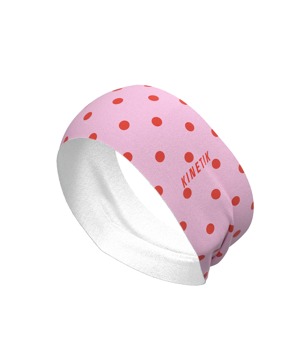 HEADBAND RETRO DOTY CORAL ROSE - Bandeaux trail-running - 1 - kinetik-adrenalink