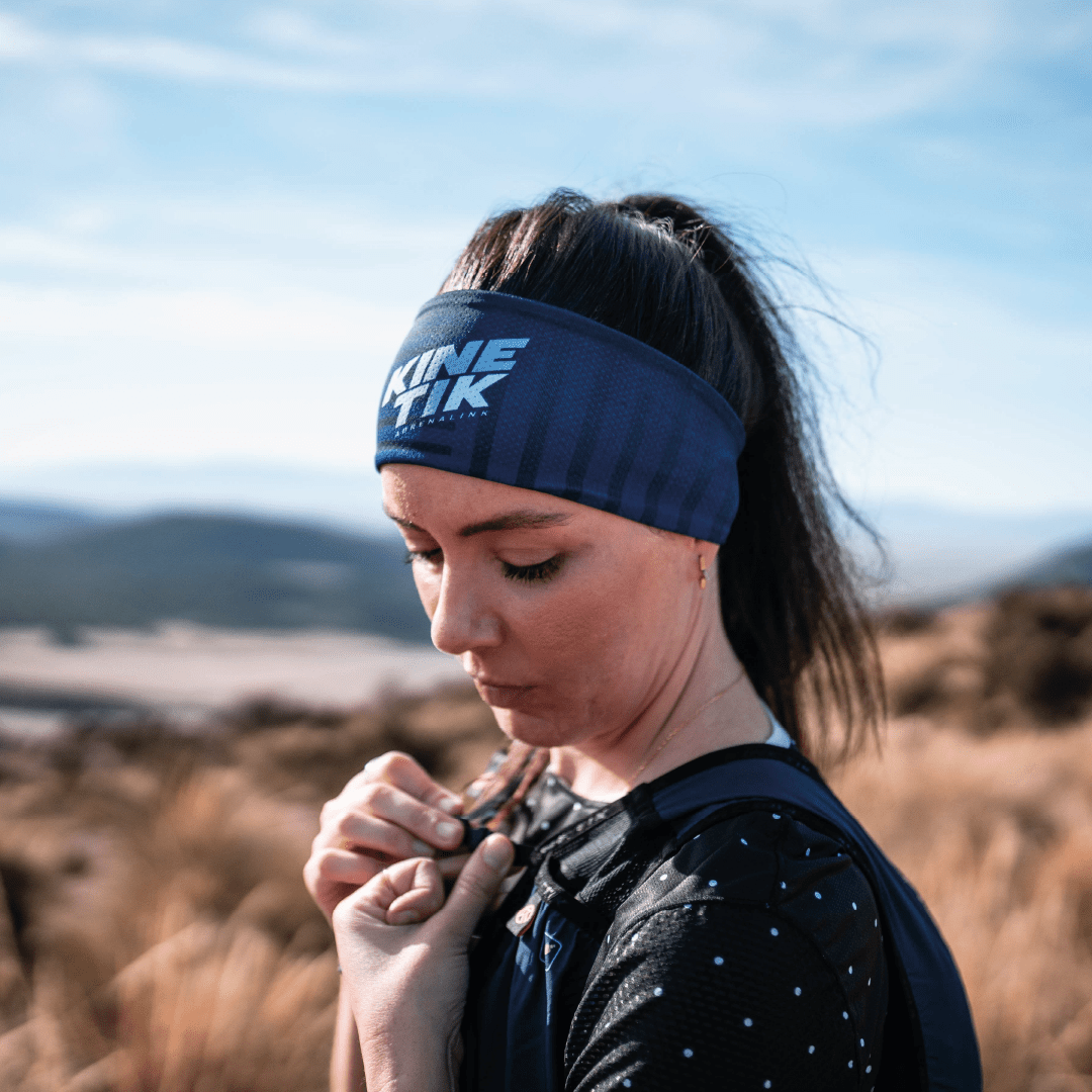 Bandeaux trail-running KLIM HEADBAND GEOMETRIK NAVY - 1 - kinetik