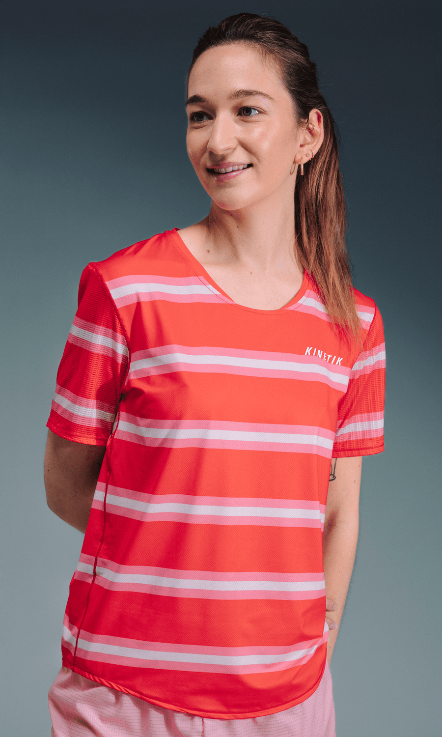 MAVRIK WOMEN RED CREAM STRIPE