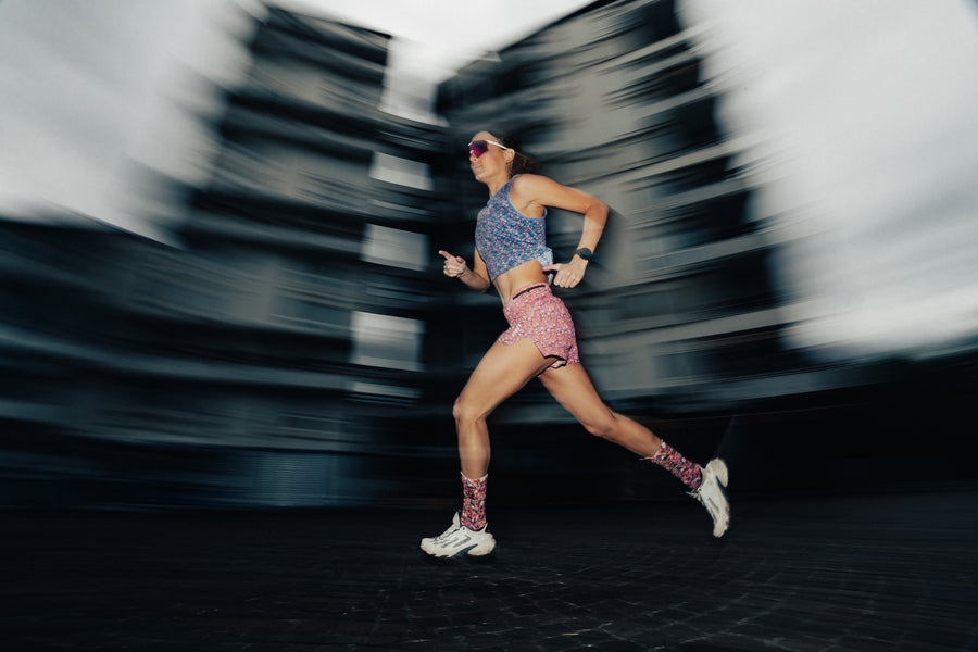 FULLKROSS FLORAL CHERRY - Chaussettes trail-running - 2 - kinetik-adrenalink