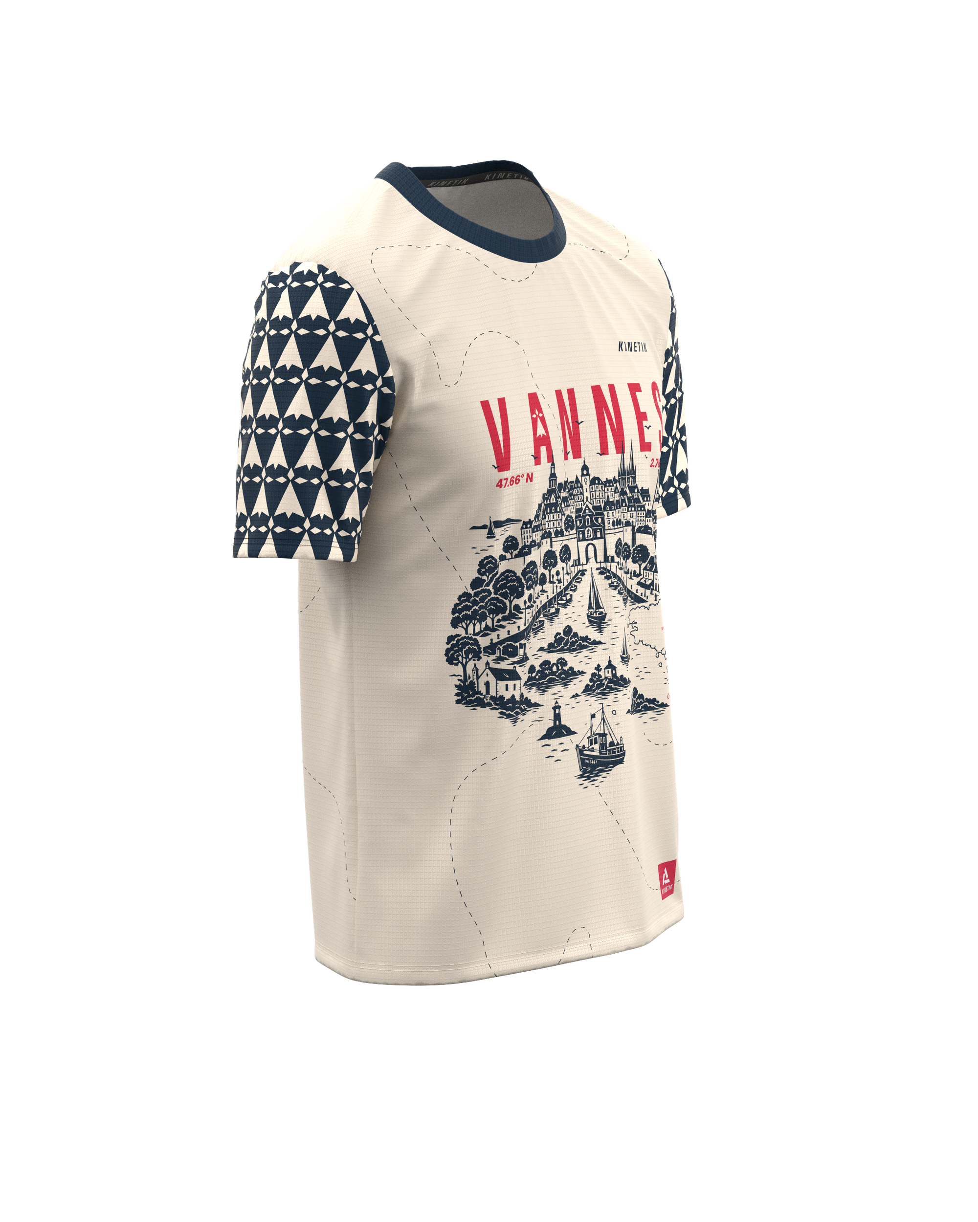 FALKON VANNES NAVY - camiseta de manga corta para trail running parakinetik
