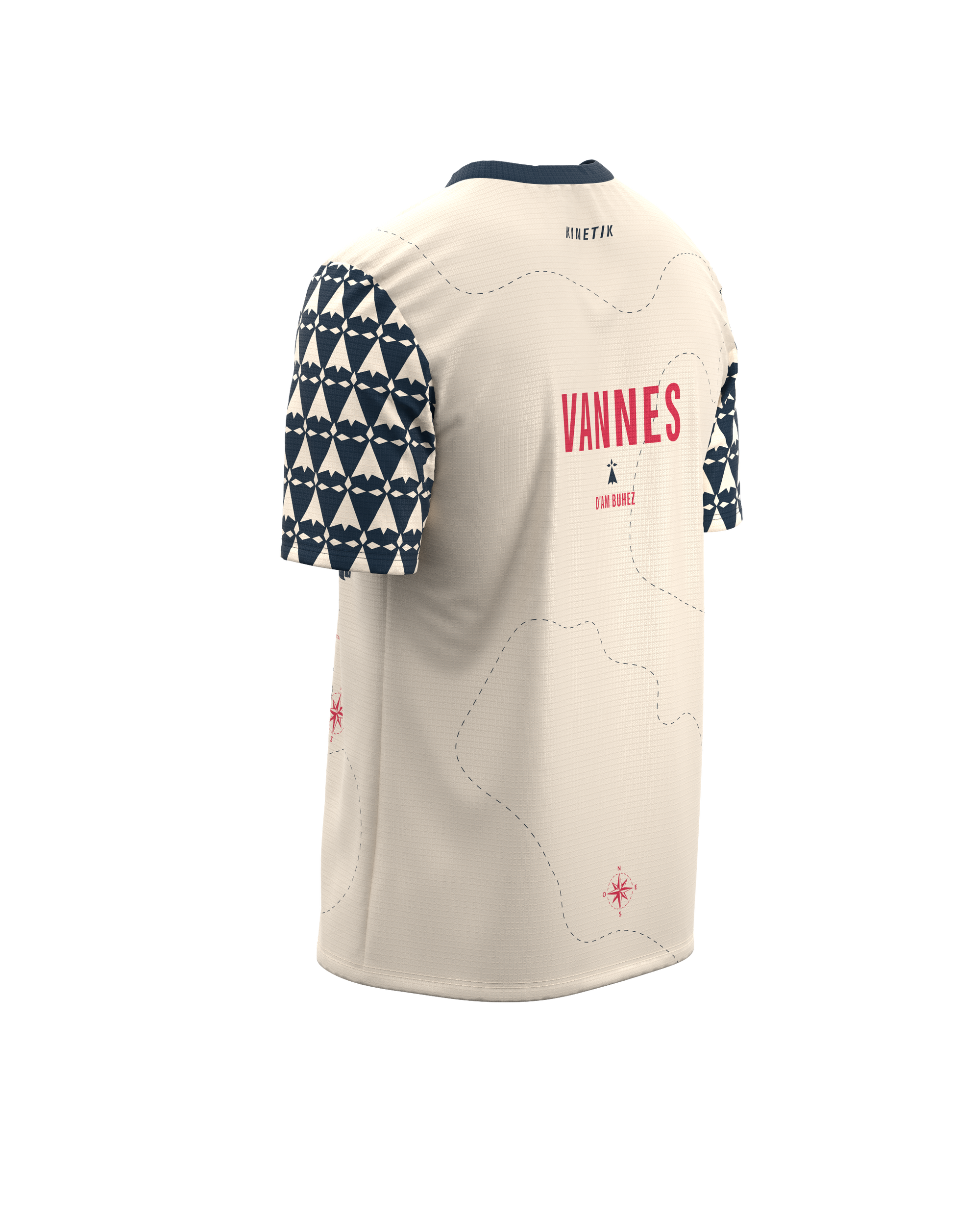 FALKON VANNES NAVY - camiseta de manga corta para trail running parakinetik