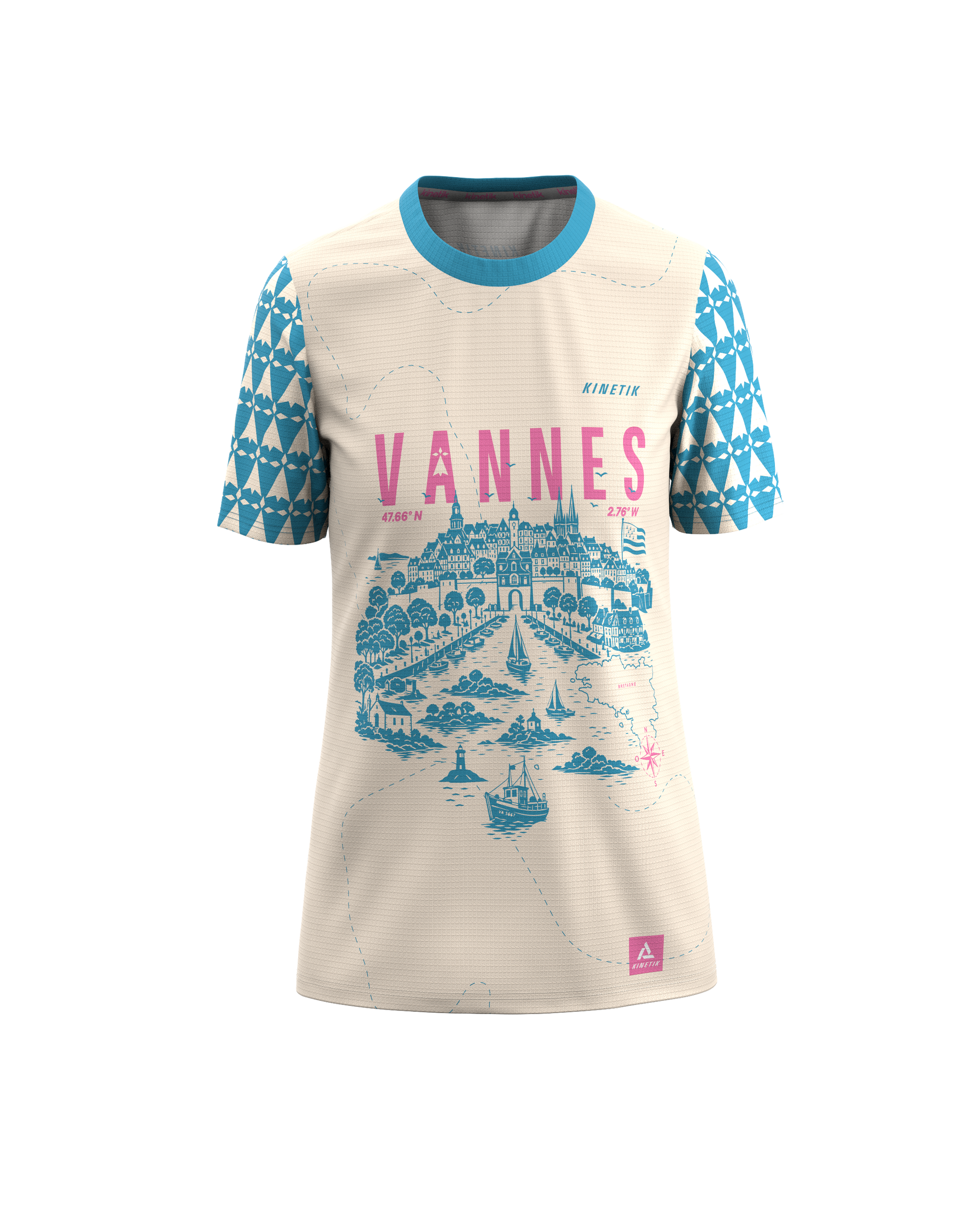 FALKON VANNES AZUL - - camiseta de manga corta para trail running para mujer - kinetik
