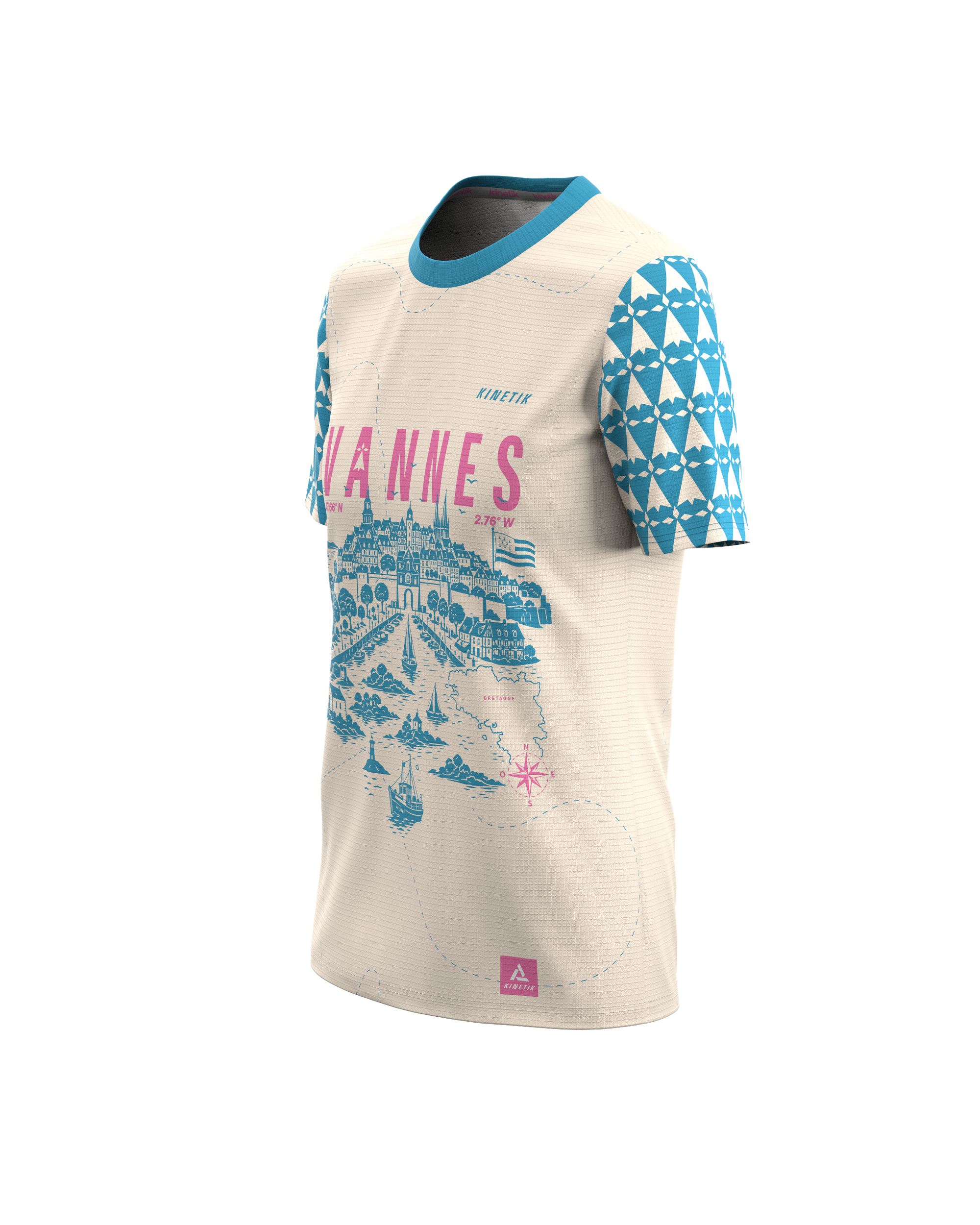FALKON VANNES AZUL - - camiseta de manga corta para trail running para mujer - kinetik