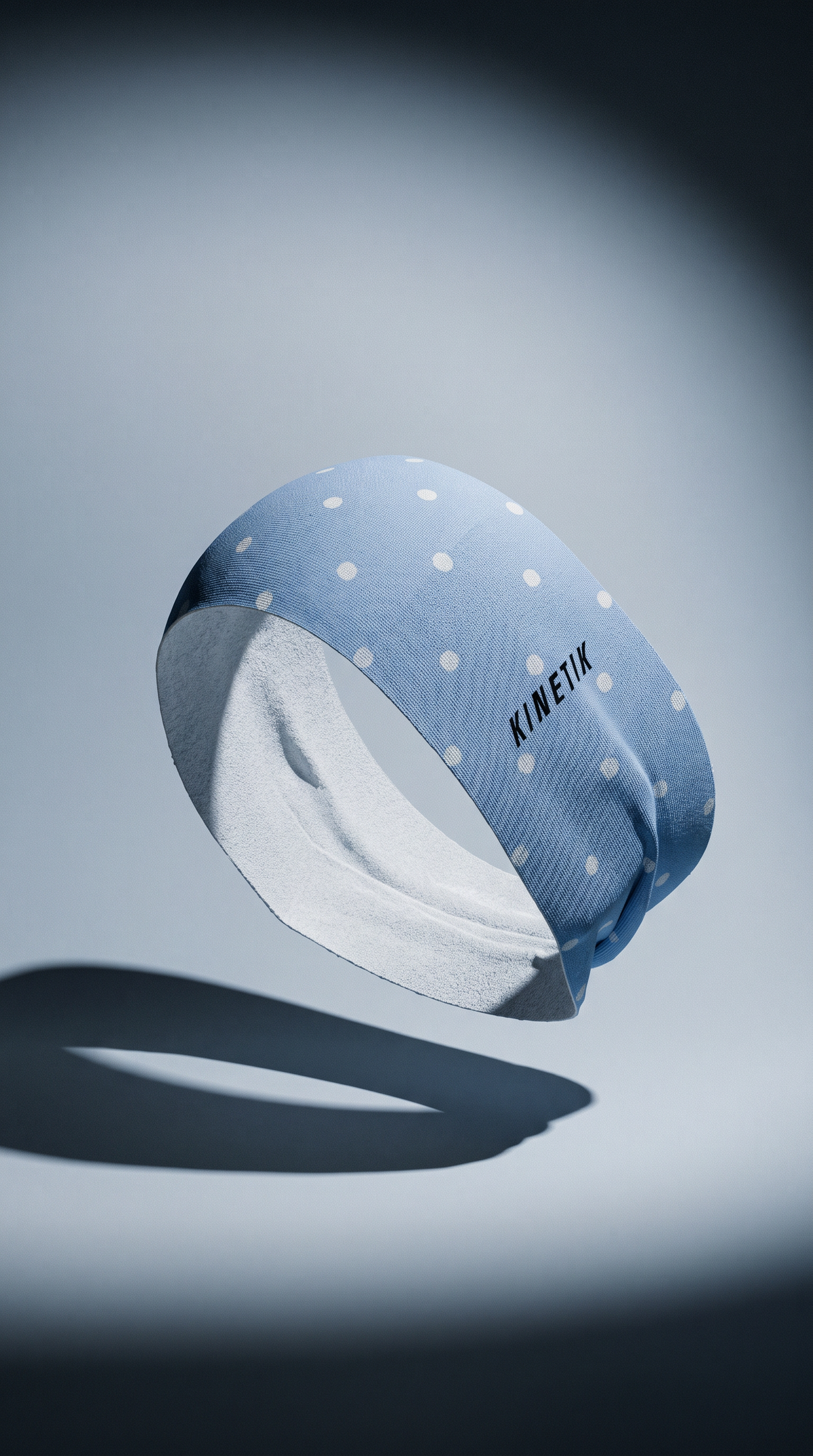 HEADBAND RETRO DOTY BLUSH BLUE