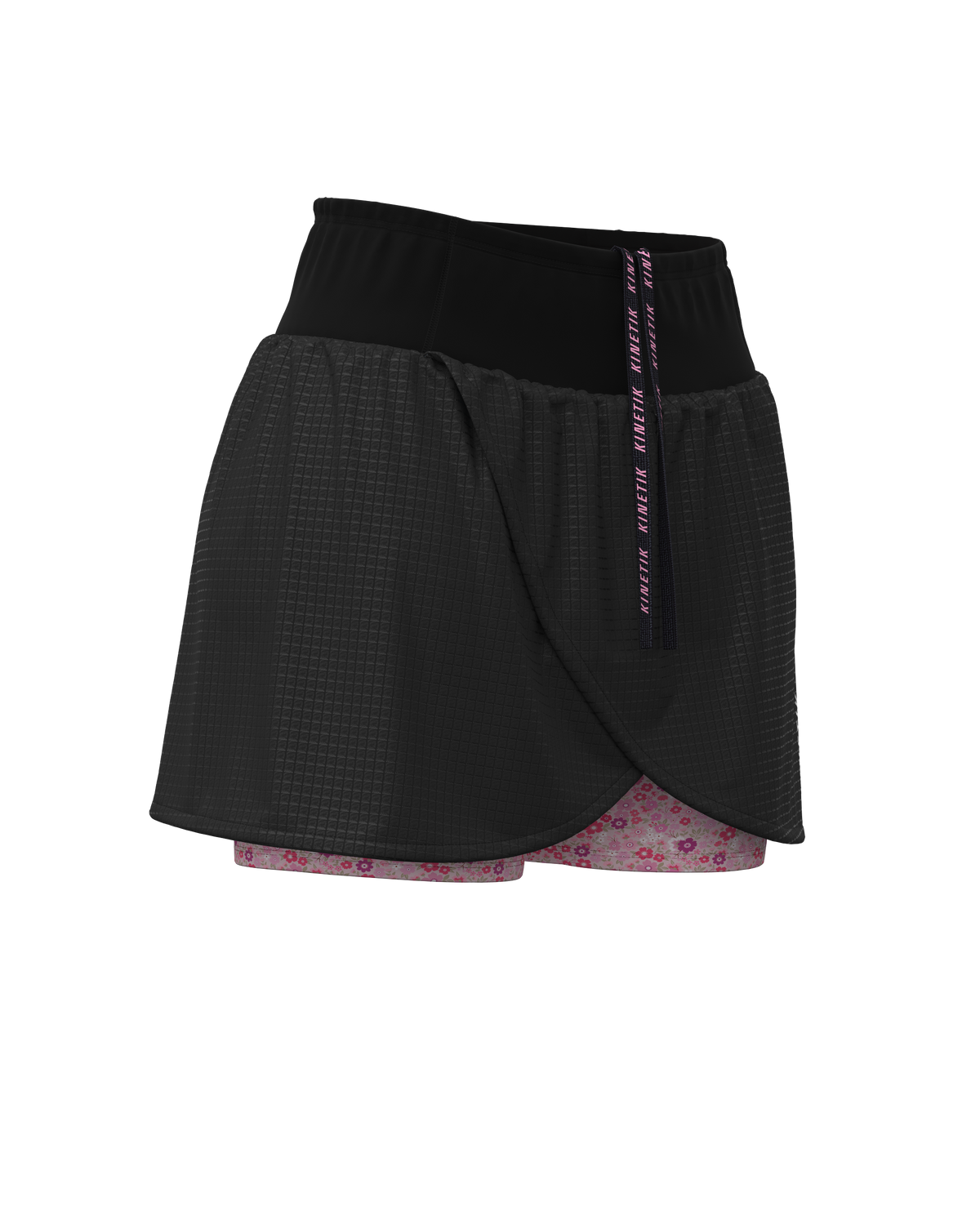 AEROK SKIRT FLORAL BLACK - Jupes trail-running - 4 - kinetik-adrenalink