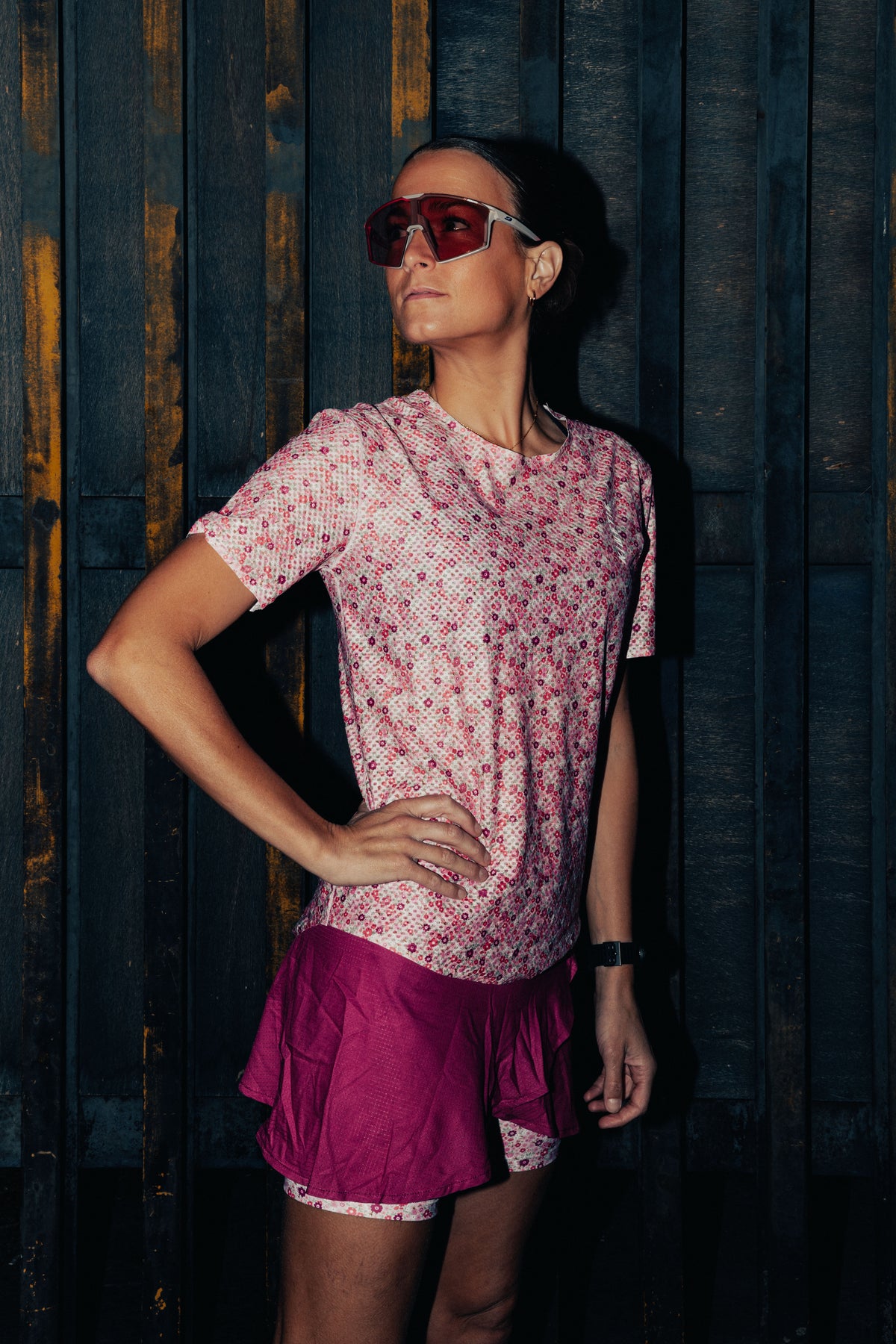 AEROK SKIRT FLORAL MELLOW ROSE - Jupes trail-running - 2 - kinetik-adrenalink