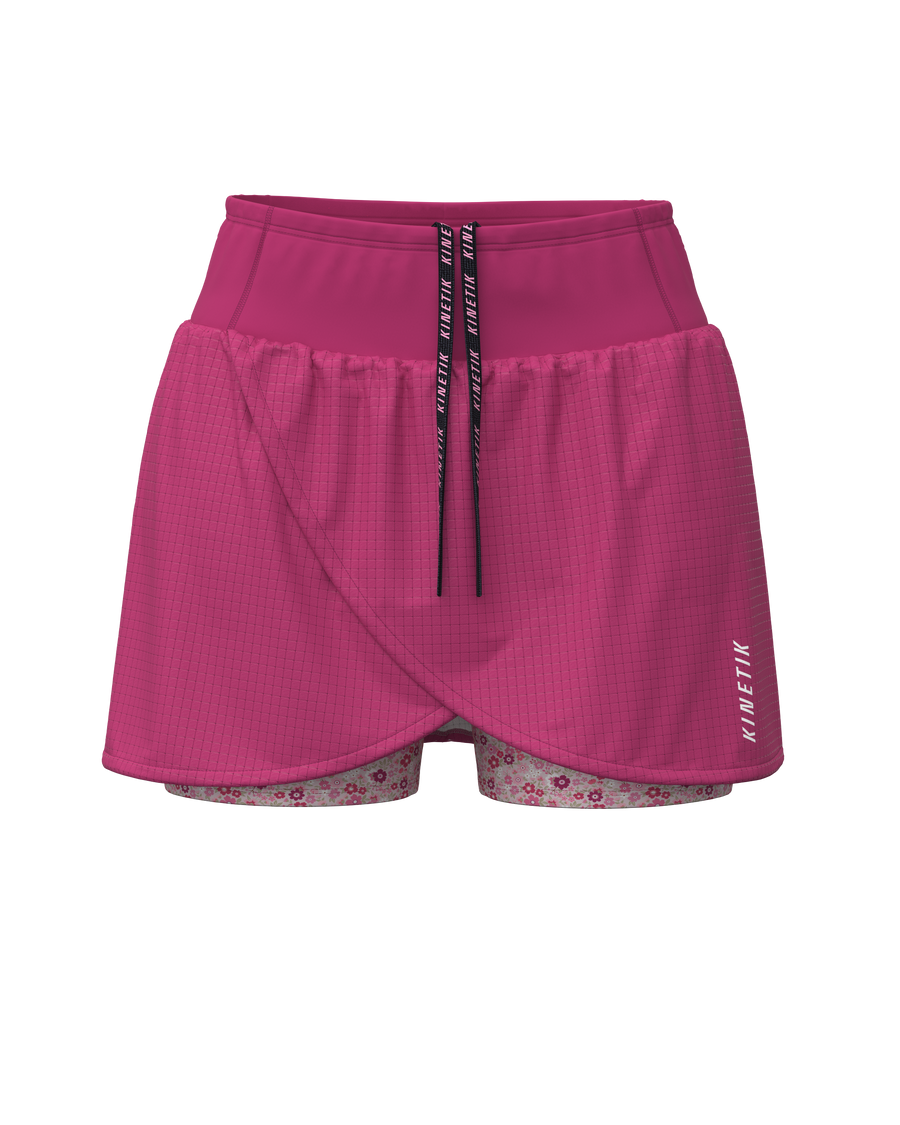 AEROK SKIRT FLORAL MELLOW ROSE - Jupes trail-running - 3 - kinetik-adrenalink