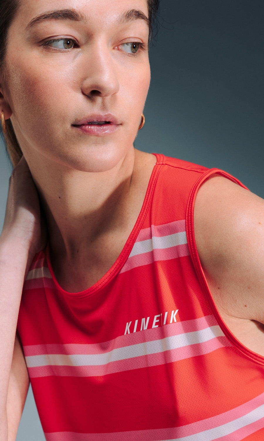 MAVRIK CROP TOP WOMEN RED CREAM STRIPE