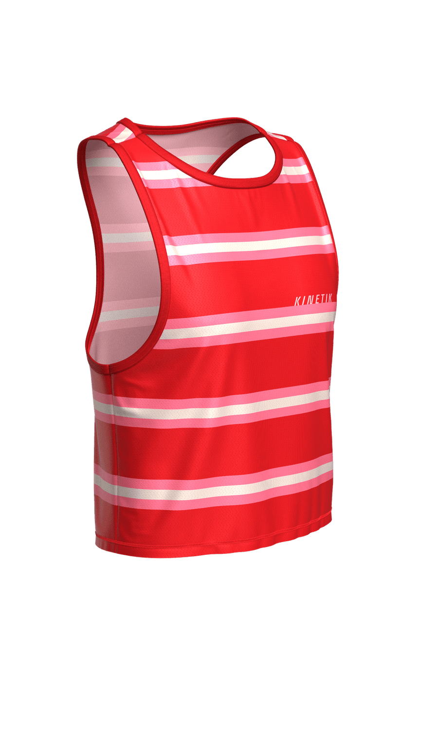 MAVRIK CROP TOP WOMEN RED CREAM STRIPE
