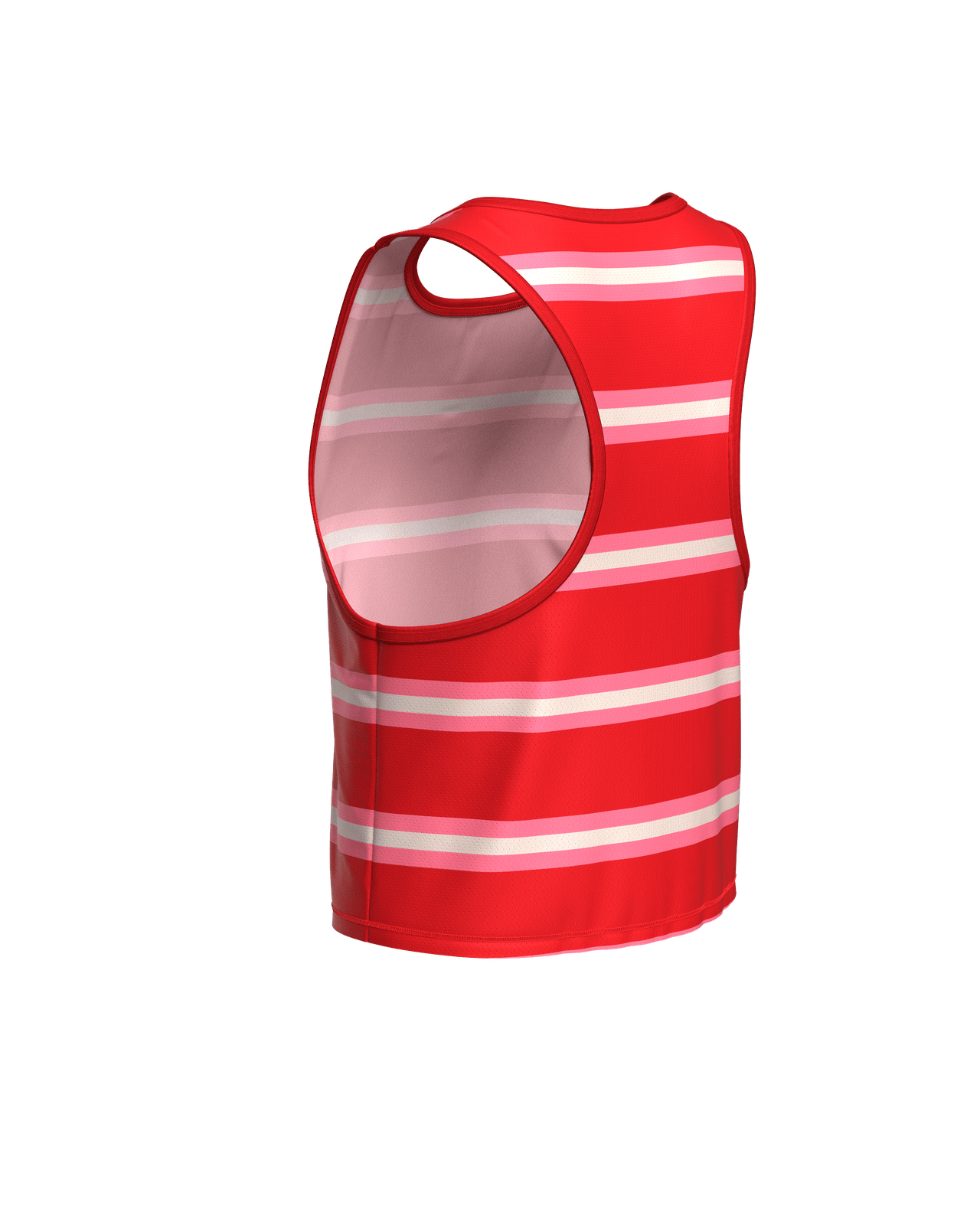 MAVRIK CROP TOP WOMEN RED CREAM STRIPE
