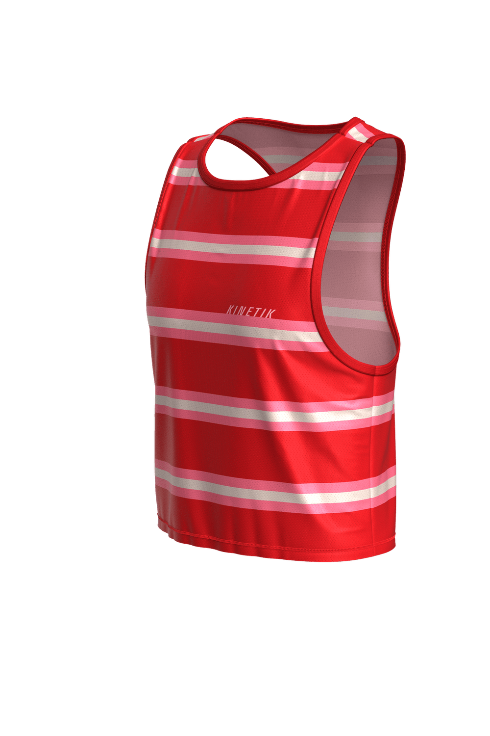 MAVRIK CROP TOP WOMEN RED CREAM STRIPE