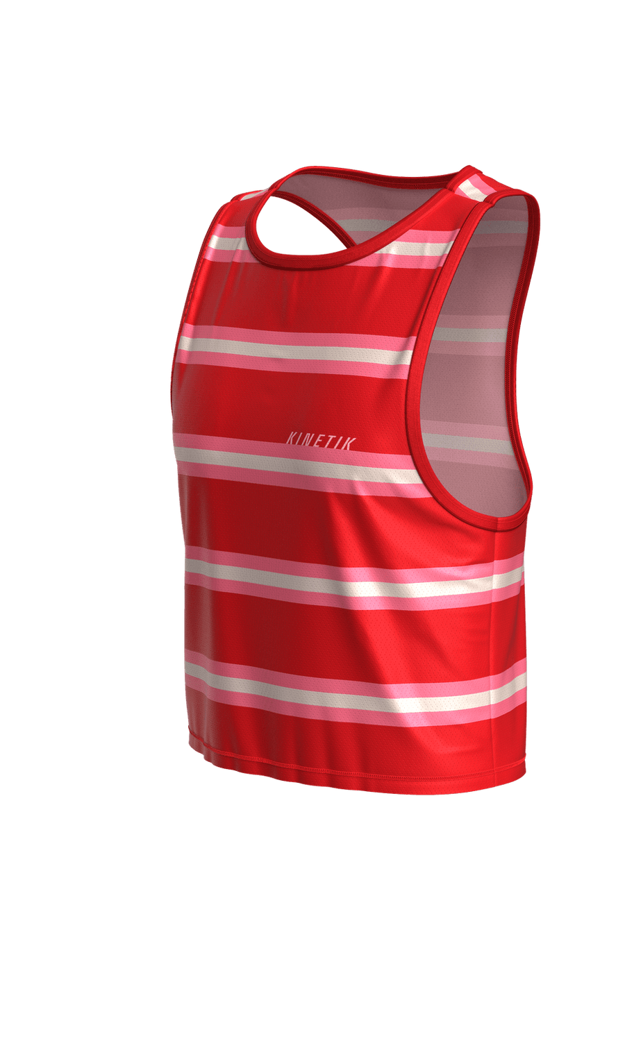 MAVRIK CROP TOP WOMEN RED CREAM STRIPE