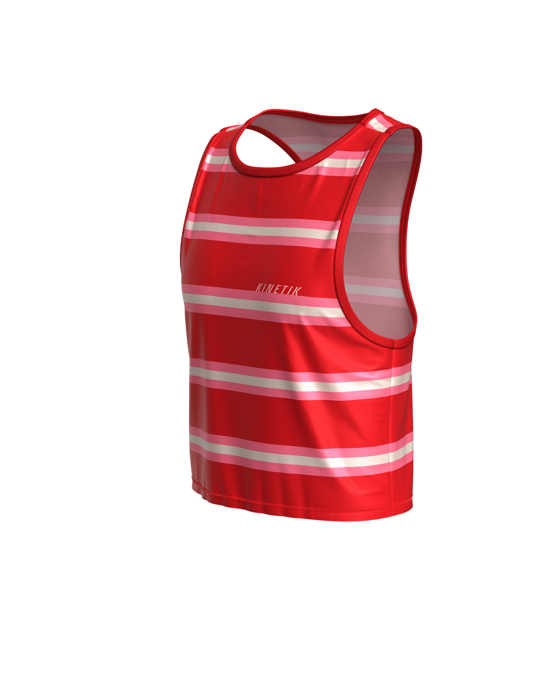 MAVRIK CROP TOP WOMEN RED CREAM STRIPE