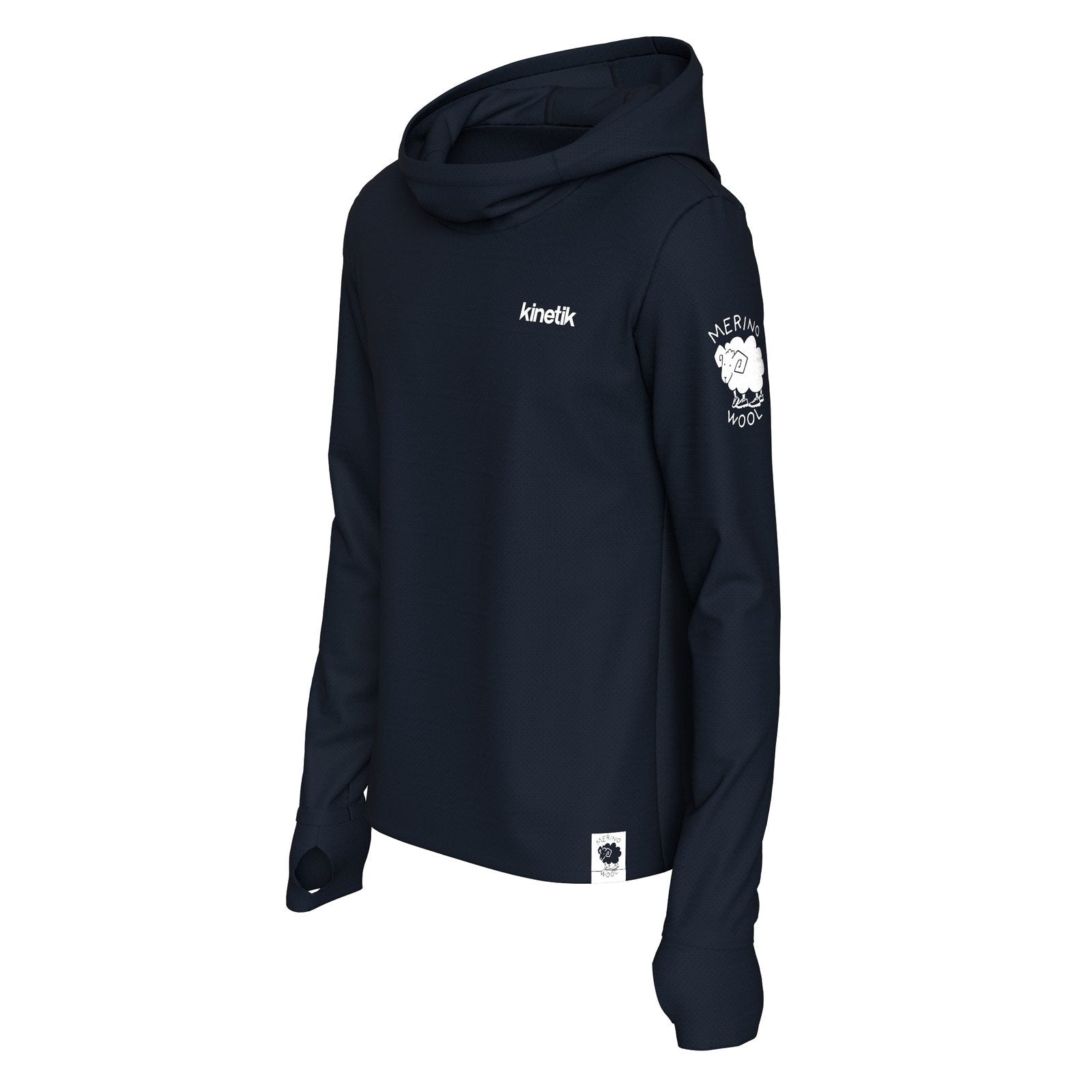 MERINOWOOL MEN BASLAYER HOODY NAVY