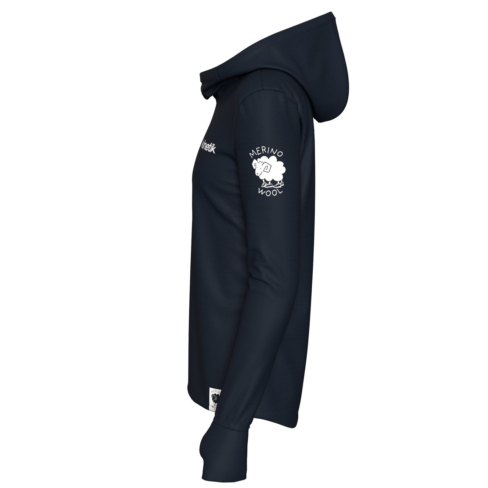 MERINOWOOL WOMEN BASLAYER HOODY NAVY