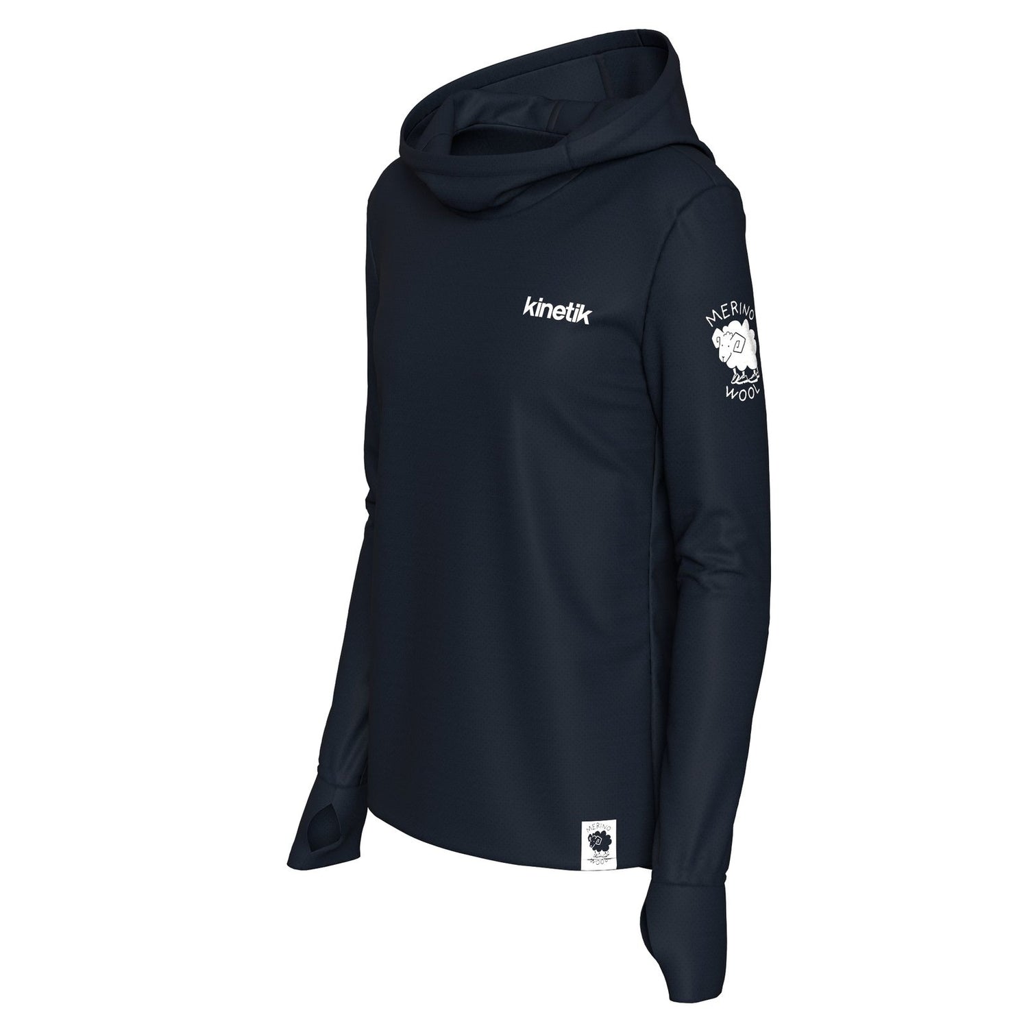 MERINOWOOL WOMEN BASLAYER HOODY NAVY