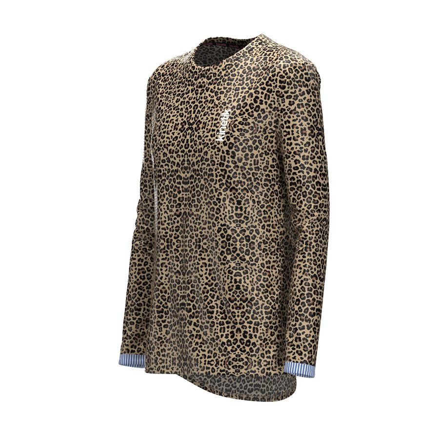 FALKON LS LEOPARD X MARINIERE - Maillots trail-running - 1 - kinetik-adrenalink