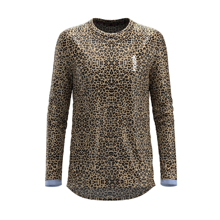 FALKON LS LEOPARD X MARINIERE - Maillots trail-running - 3 - kinetik-adrenalink
