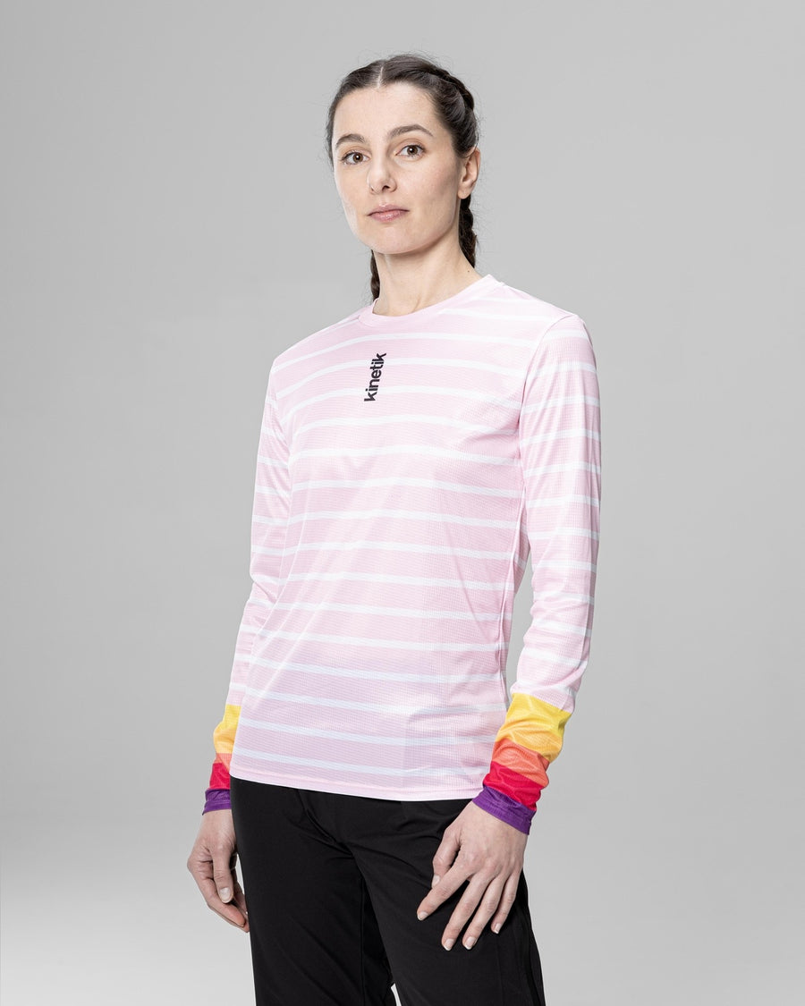FALKON LS OCEANIK SEA PINK - Maillots trail-running - 2 - kinetik-adrenalink