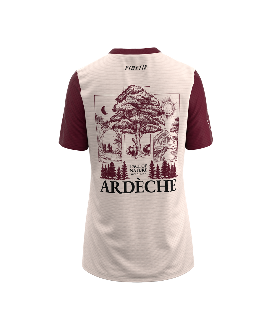 FALKON WOMEN ARDECHE BORDEAUX - Maillots trail-running - 2 - kinetik-adrenalink