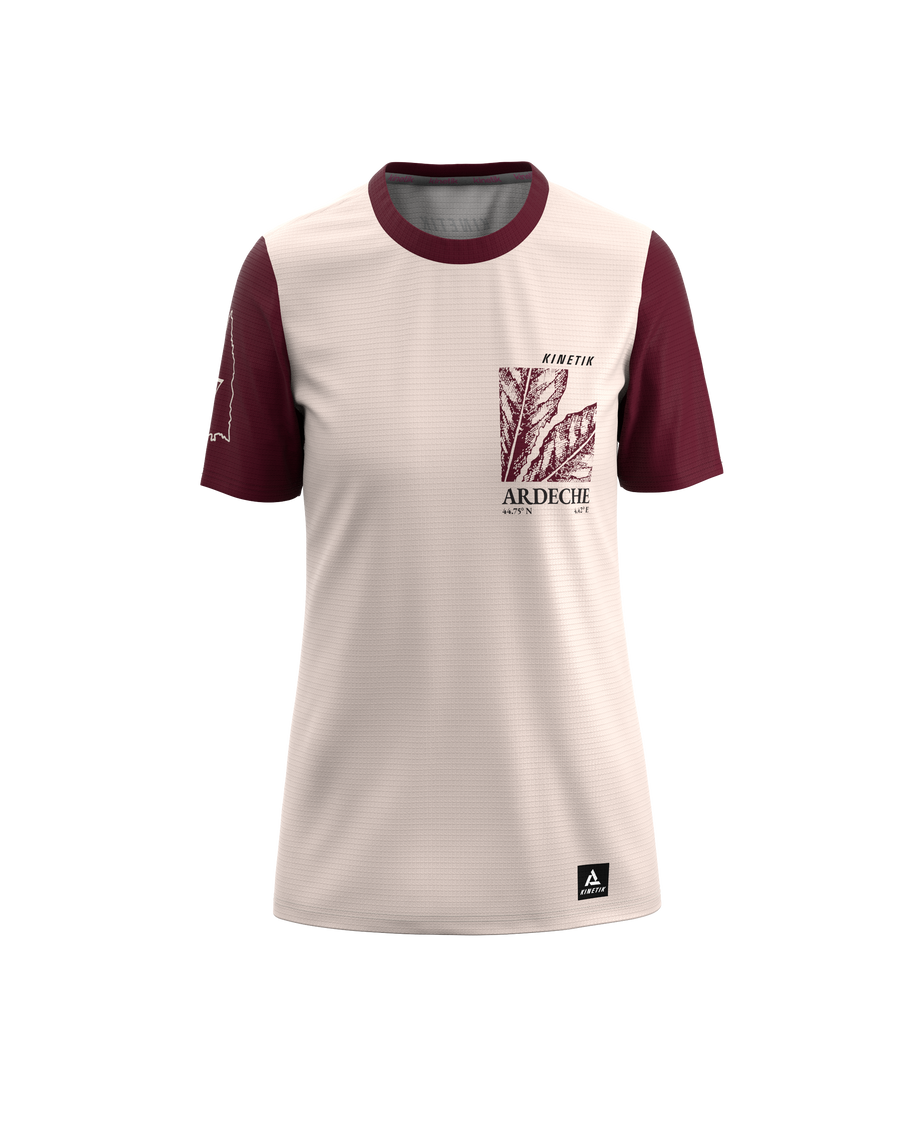 FALKON WOMEN ARDECHE BORDEAUX - Maillots trail-running - 3 - kinetik-adrenalink