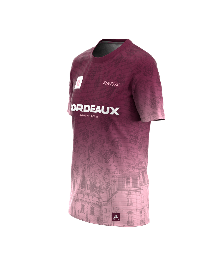 FALKON WOMEN BORDEAUX - women's short-sleeve trail-running jersey - kinetik-adrenalink