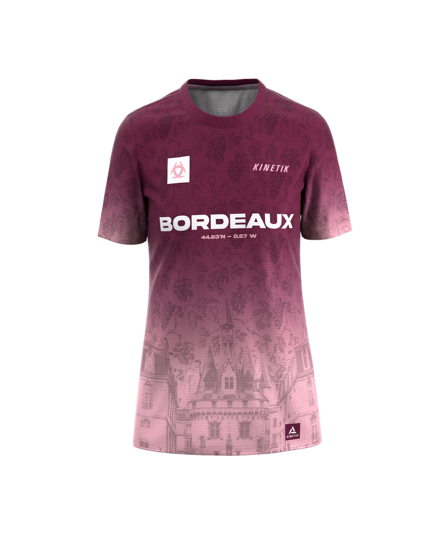 FALKON WOMEN BORDEAUX - women's short-sleeve trail-running jersey - kinetik-adrenalink