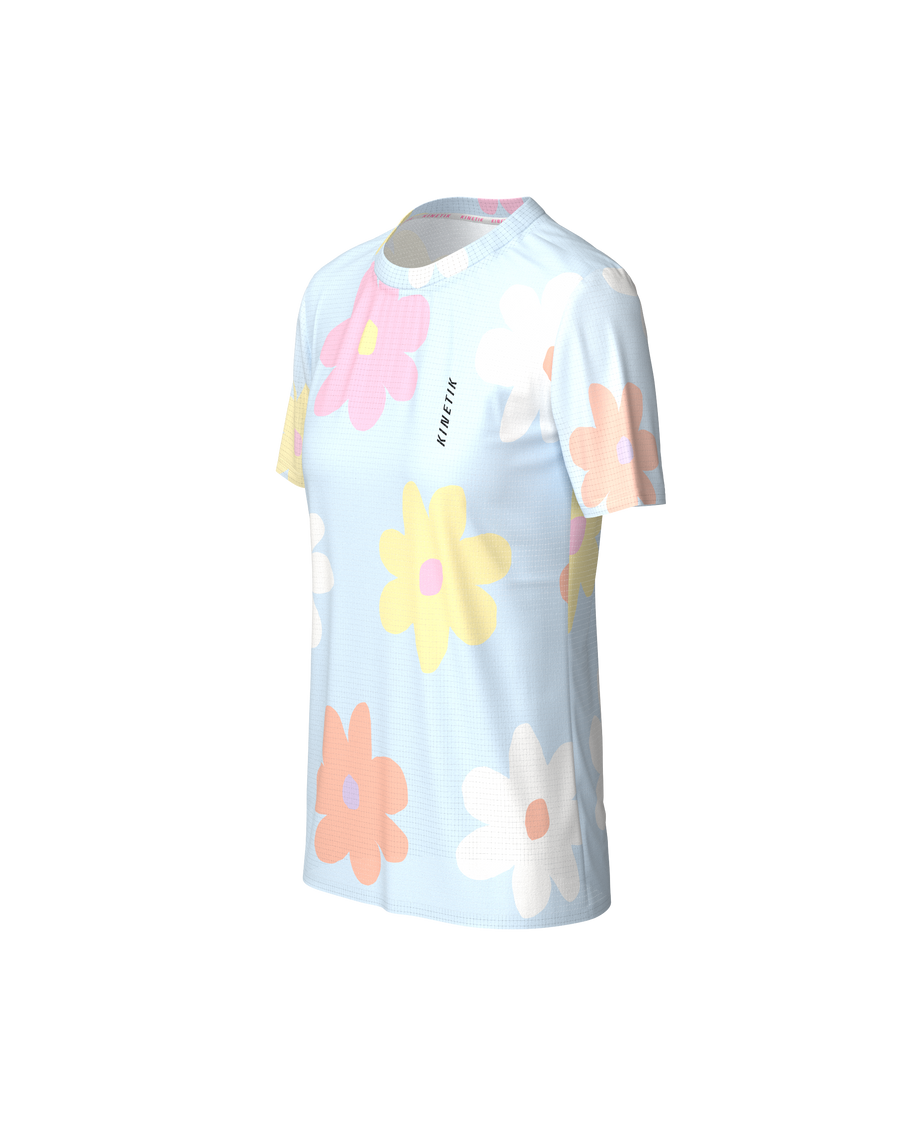 FALKON WOMEN FLORE POWDER BLUE - Maillots trail-running - 1 - kinetik-adrenalink