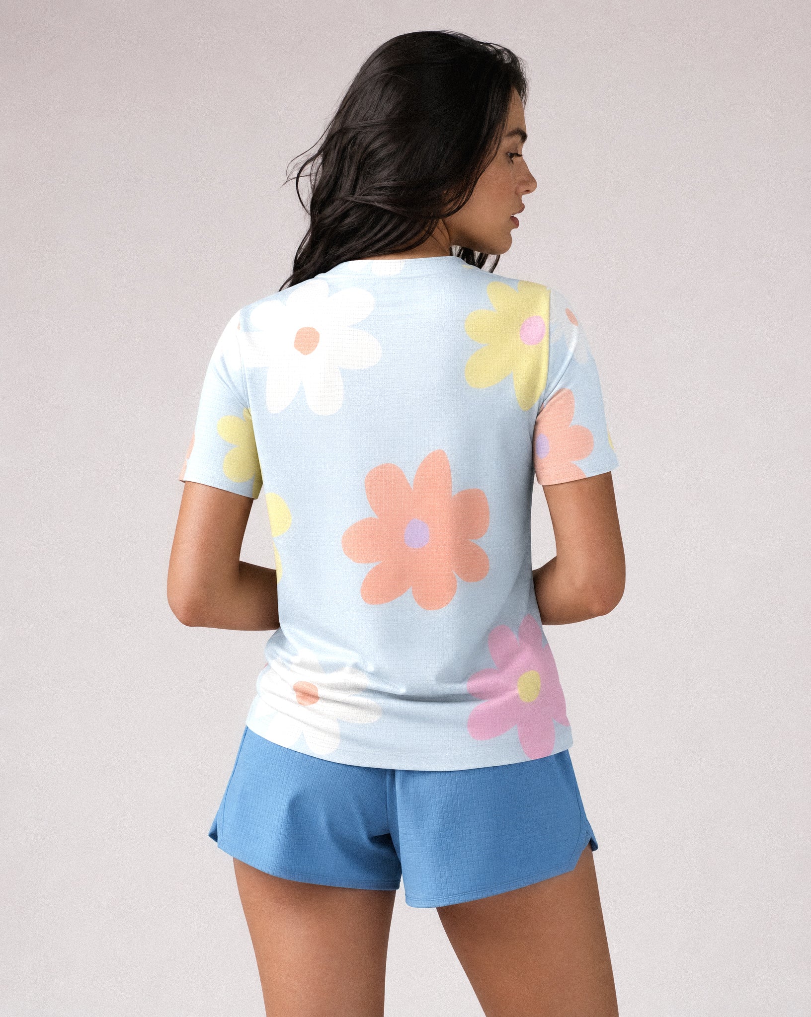 FALKON WOMEN FLORE POWDER BLUE - Maillots trail-running - 2 - kinetik-adrenalink