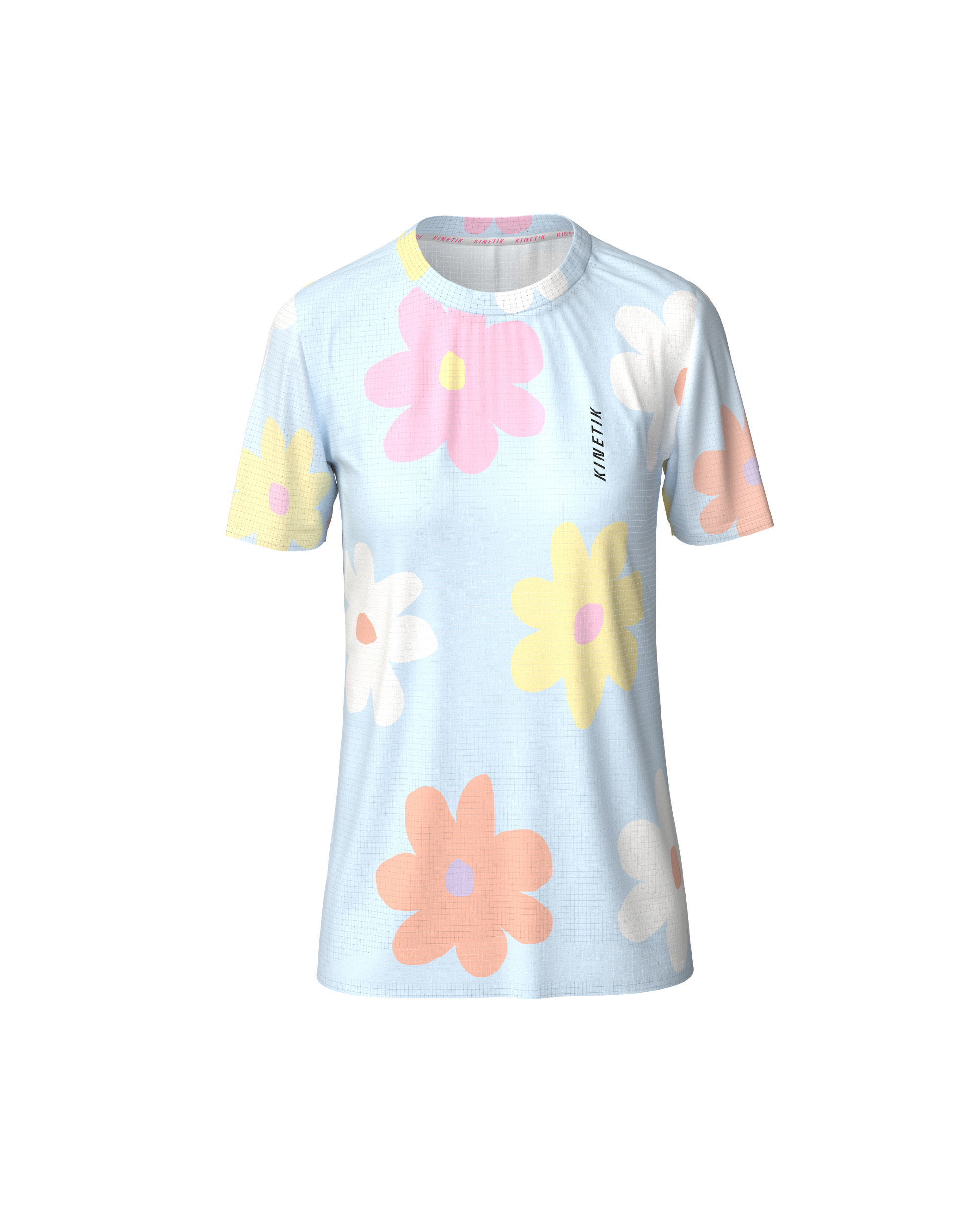 FALKON WOMEN FLORE POWDER BLUE - Maillots trail-running - 3 - kinetik-adrenalink