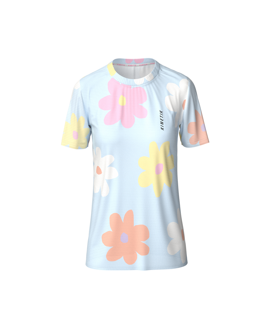FALKON WOMEN FLORE POWDER BLUE - Maillots trail-running - 3 - kinetik-adrenalink