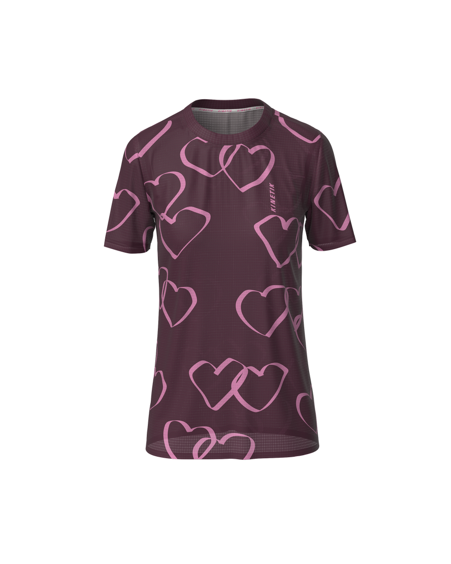 FALKON WOMEN HEART PARADE GRAPE JUICE - Maillots trail-running - 3 - kinetik-adrenalink