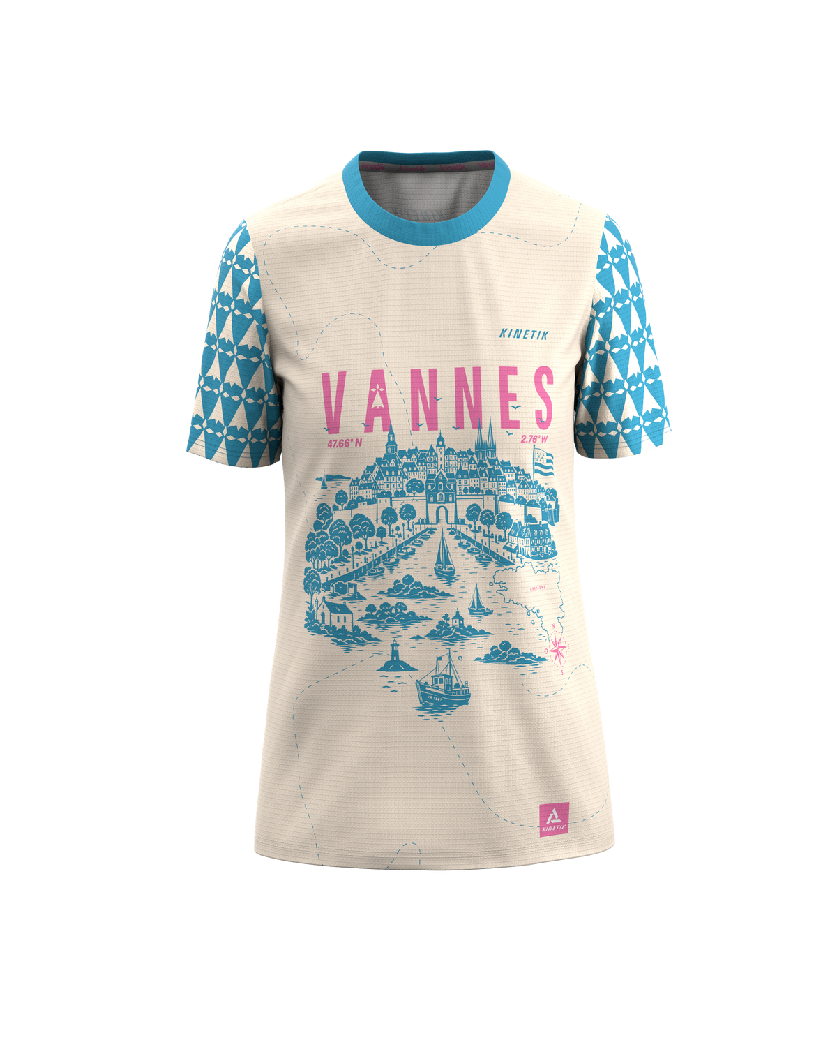 FALKON WOMEN VANNES BLEU - Maillots trail-running - 2 - kinetik-adrenalink