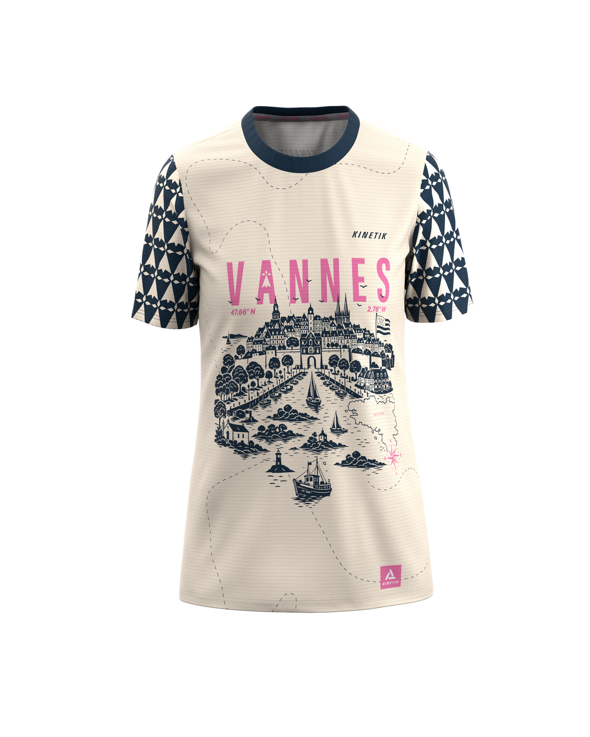 FALKON WOMEN VANNES NAVY - Maillots trail-running - 2 - kinetik-adrenalink