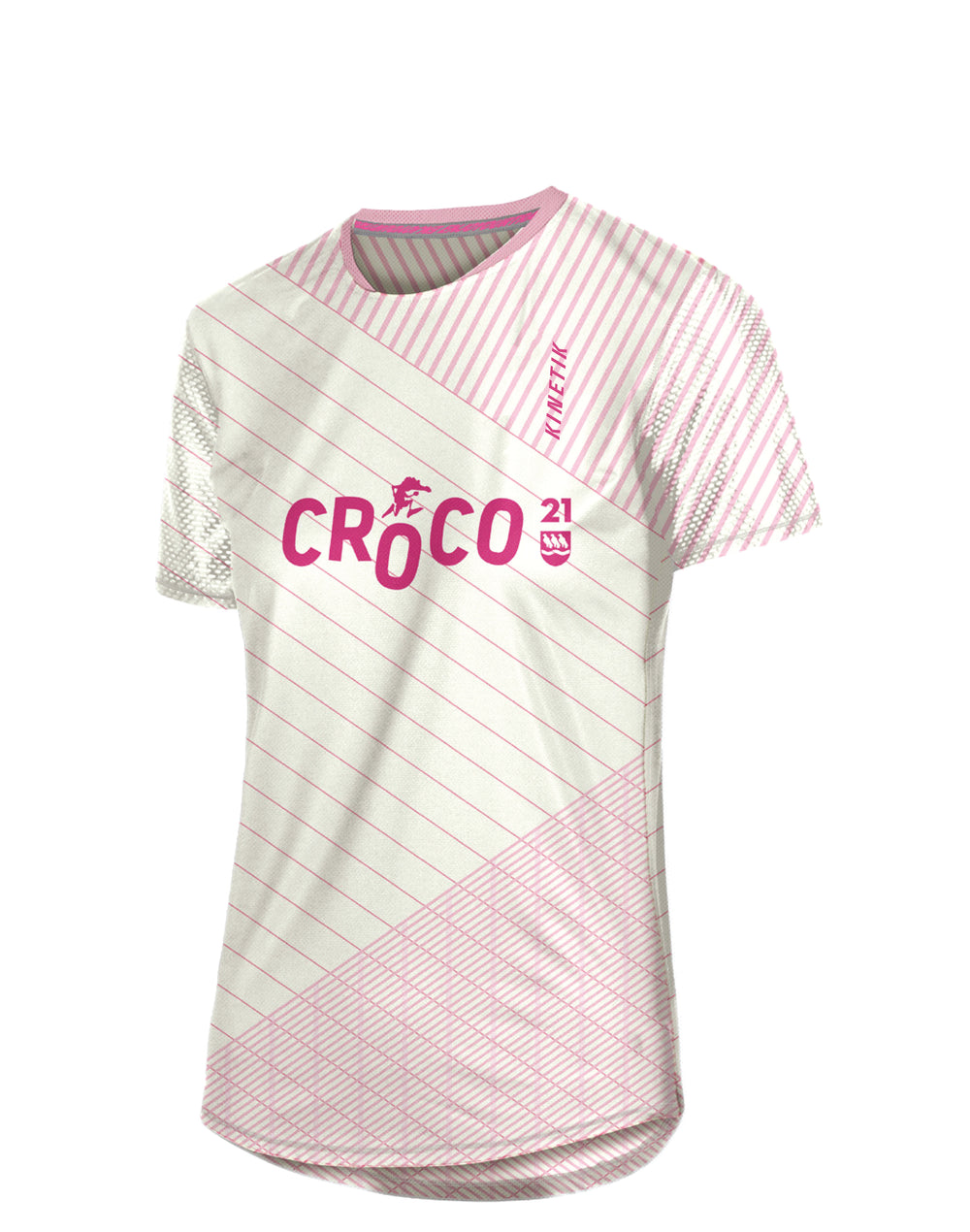 MAILLOT FEMME FALKON RAYE ROSE - CROCO - Maillots trail-running - 1 - kinetik-adrenalink