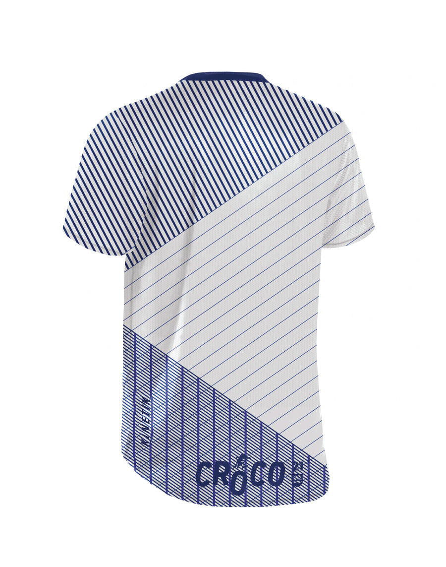 MAILLOT HOMME FALKON RAYE BLEU - CROCO - Maillots trail-running - 2 - kinetik-adrenalink