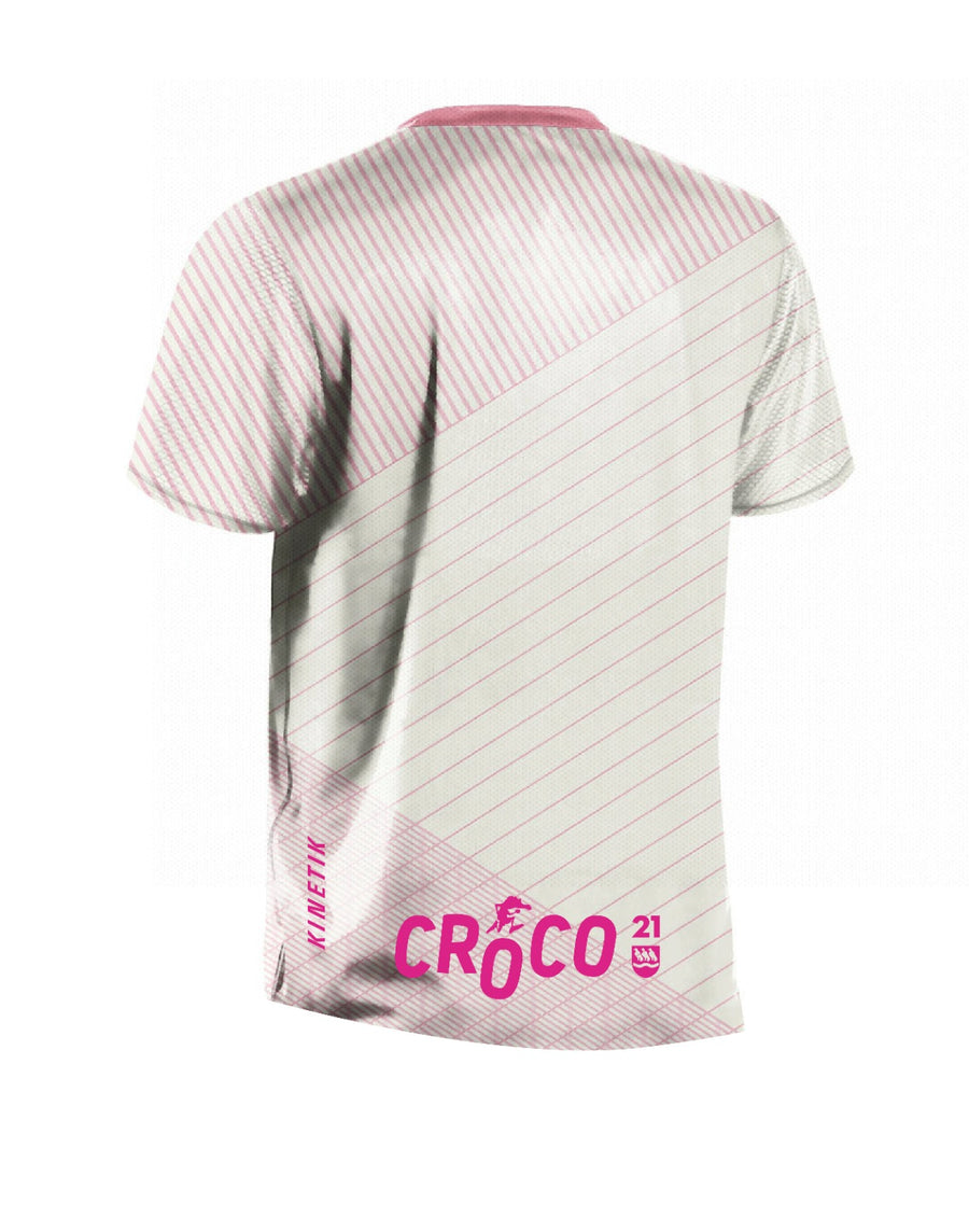 MAILLOT HOMME FALKON RAYE ROSE - CROCO - Maillots trail-running - 2 - kinetik-adrenalink