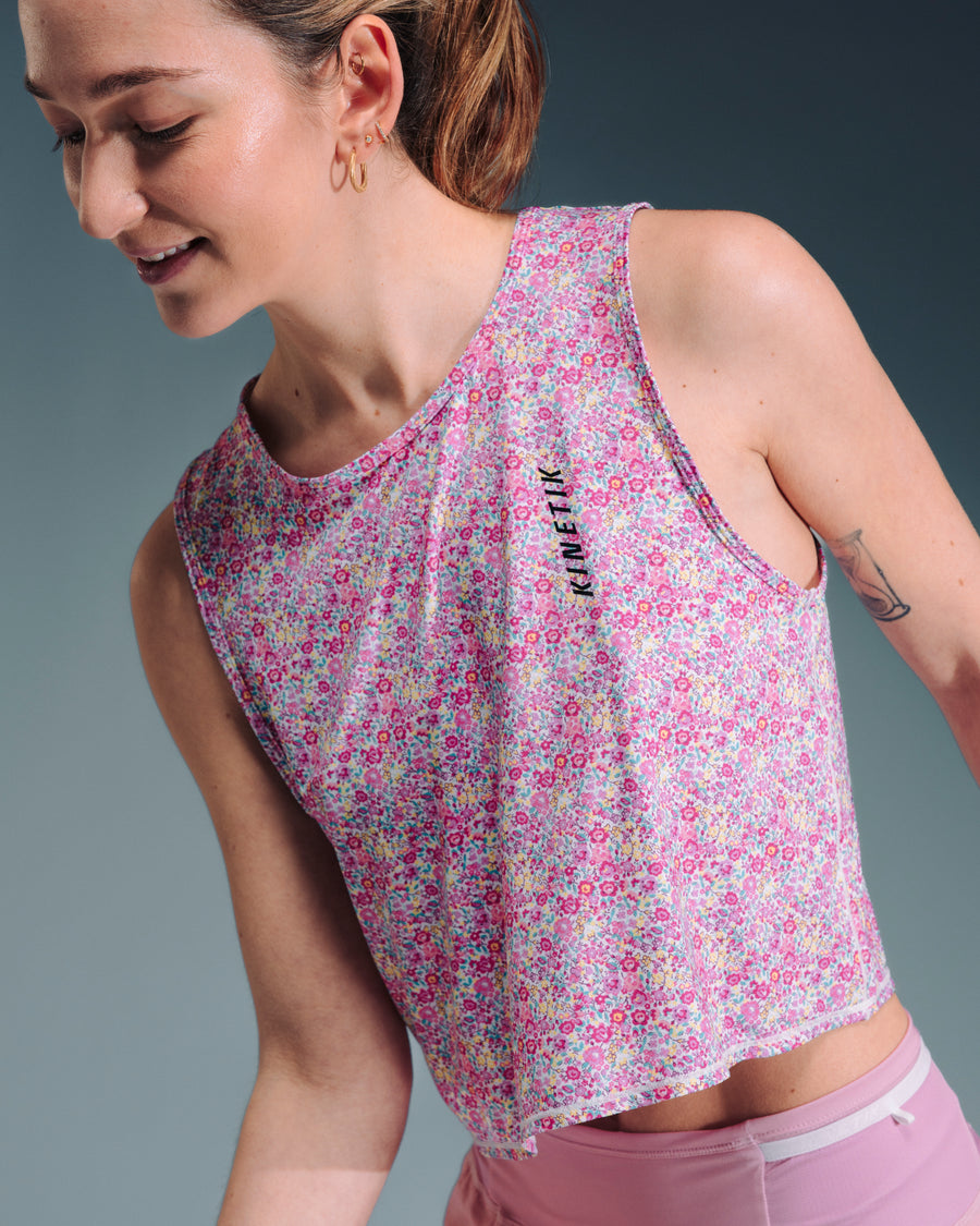 MAVRIK CROP TOP BLOOM - Maillots trail-running - 2 - kinetik-adrenalink