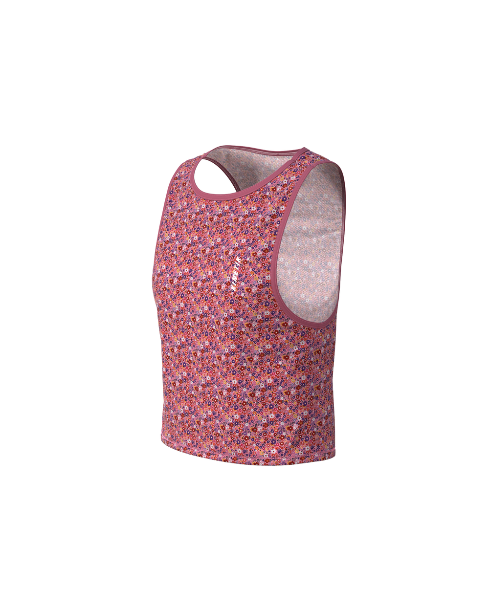 MAVRIK CROP TOP FLORAL CHERRY - Maillots trail-running - 1 - kinetik-adrenalink