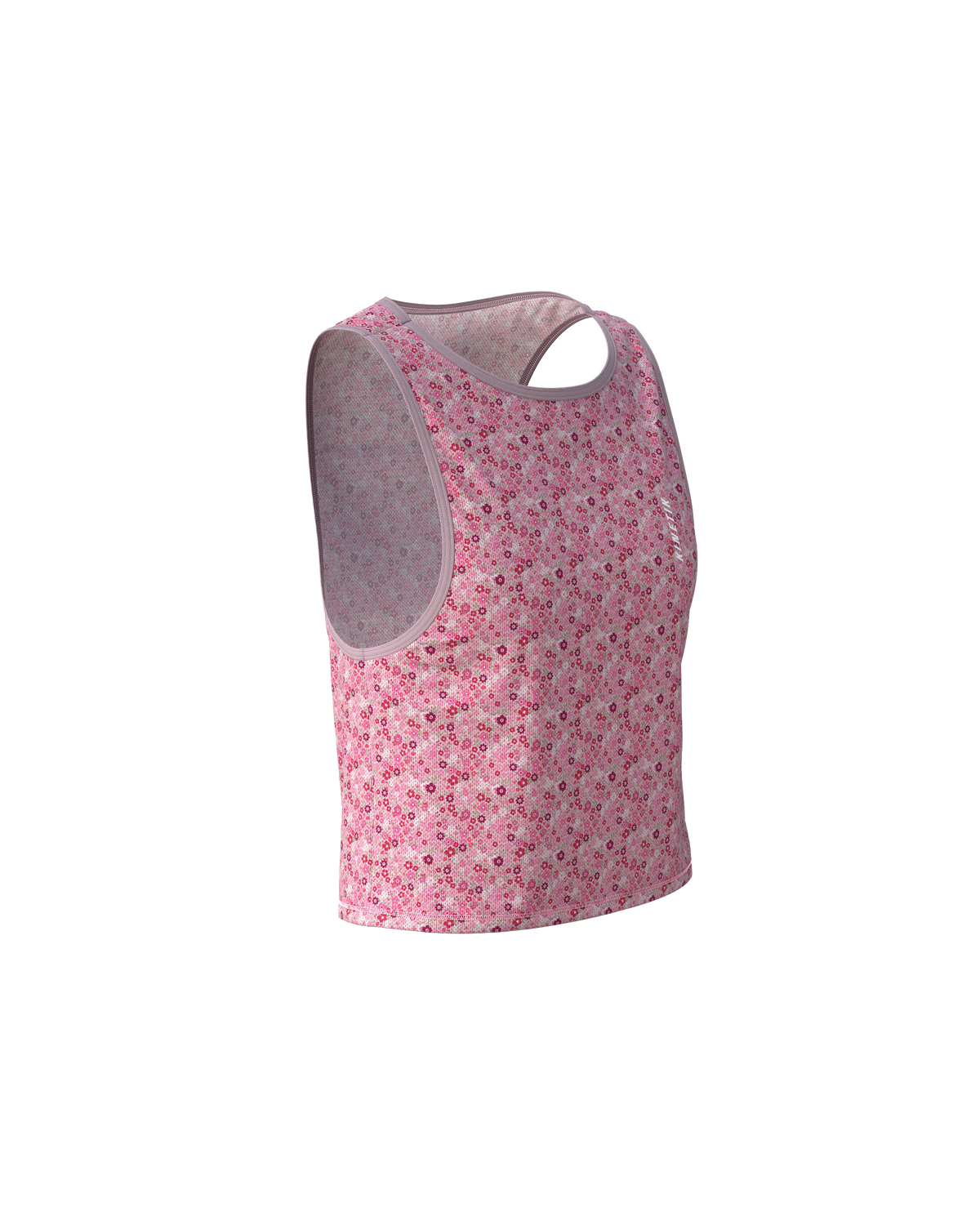 MAVRIK CROP TOP FLORAL MELLOW ROSE - Maillots trail-running - 4 - kinetik-adrenalink