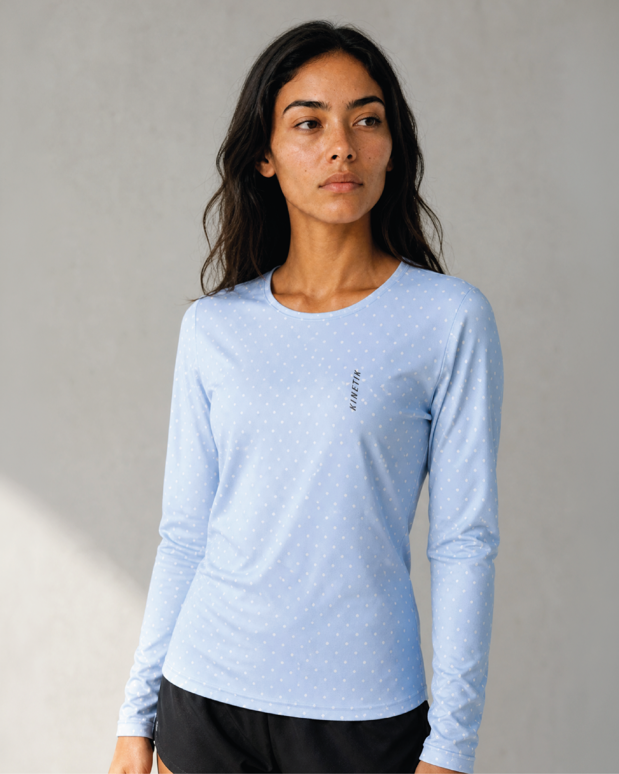 MAVRIK LS WOMEN DOTY BLUSH BLUE - Maillots trail-running - 2 - kinetik-adrenalink
