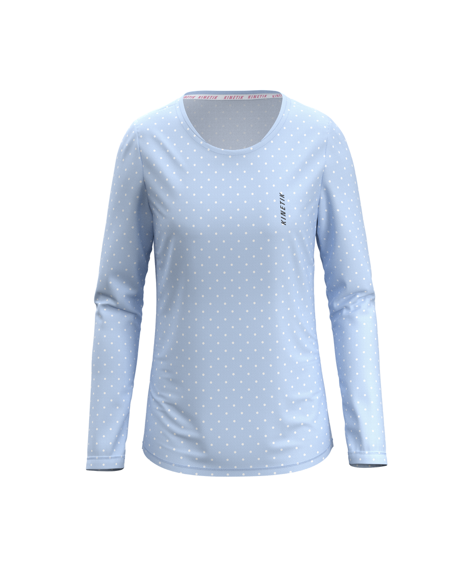 MAVRIK LS WOMEN DOTY BLUSH BLUE - Maillots trail-running - 3 - kinetik-adrenalink