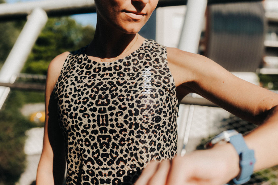 MAVRIK SL AR.90 WOMEN LEOPARD X MARINIERE - Maillots trail-running - 2 - kinetik-adrenalink